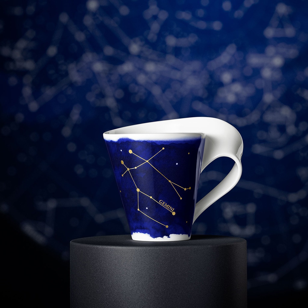 Villeroy & Boch Tasse "Tasse Zwilling NewWave Stars 300 ml weiß-blau" günstig online kaufen