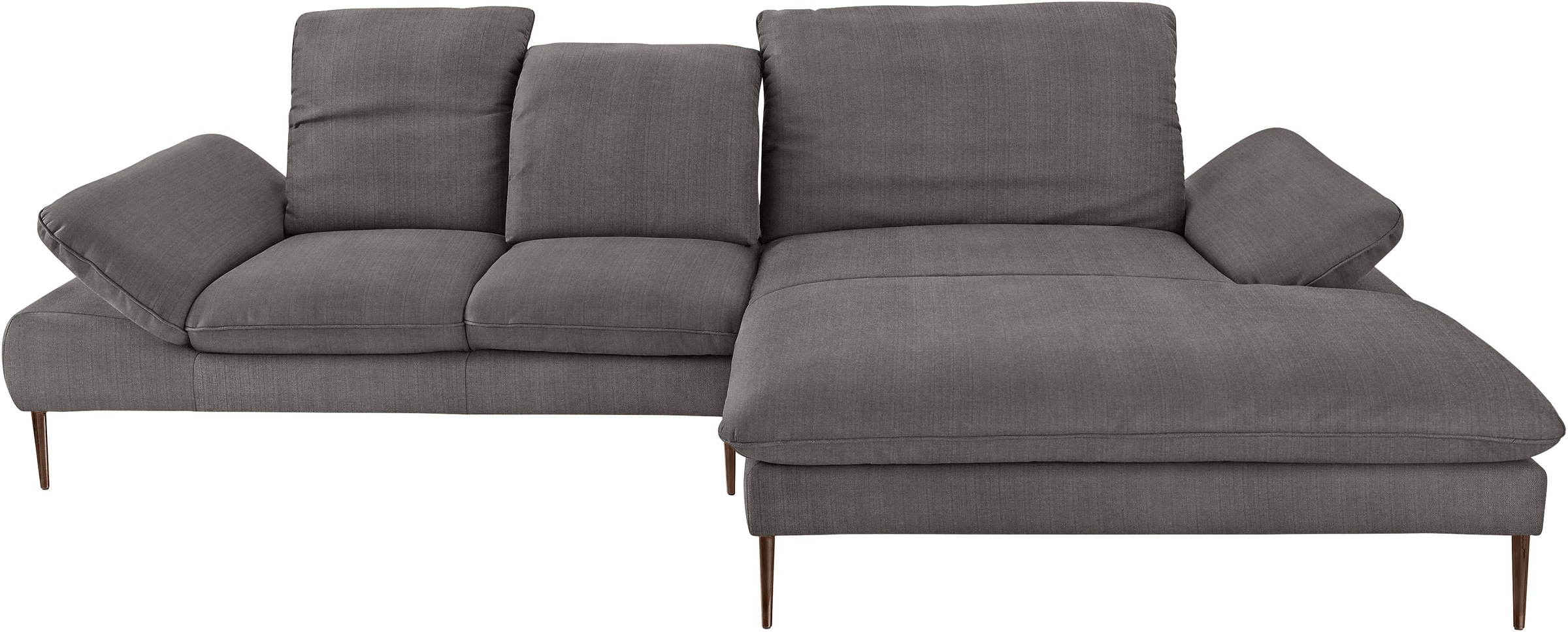W.SCHILLIG Ecksofa »enjoy&MORE, Designsofa, bequem, zeitlos und elegant, L-Form«, Sitztiefenverstellung, Füße bronze pulverbeschichtet, Breite 310 cm