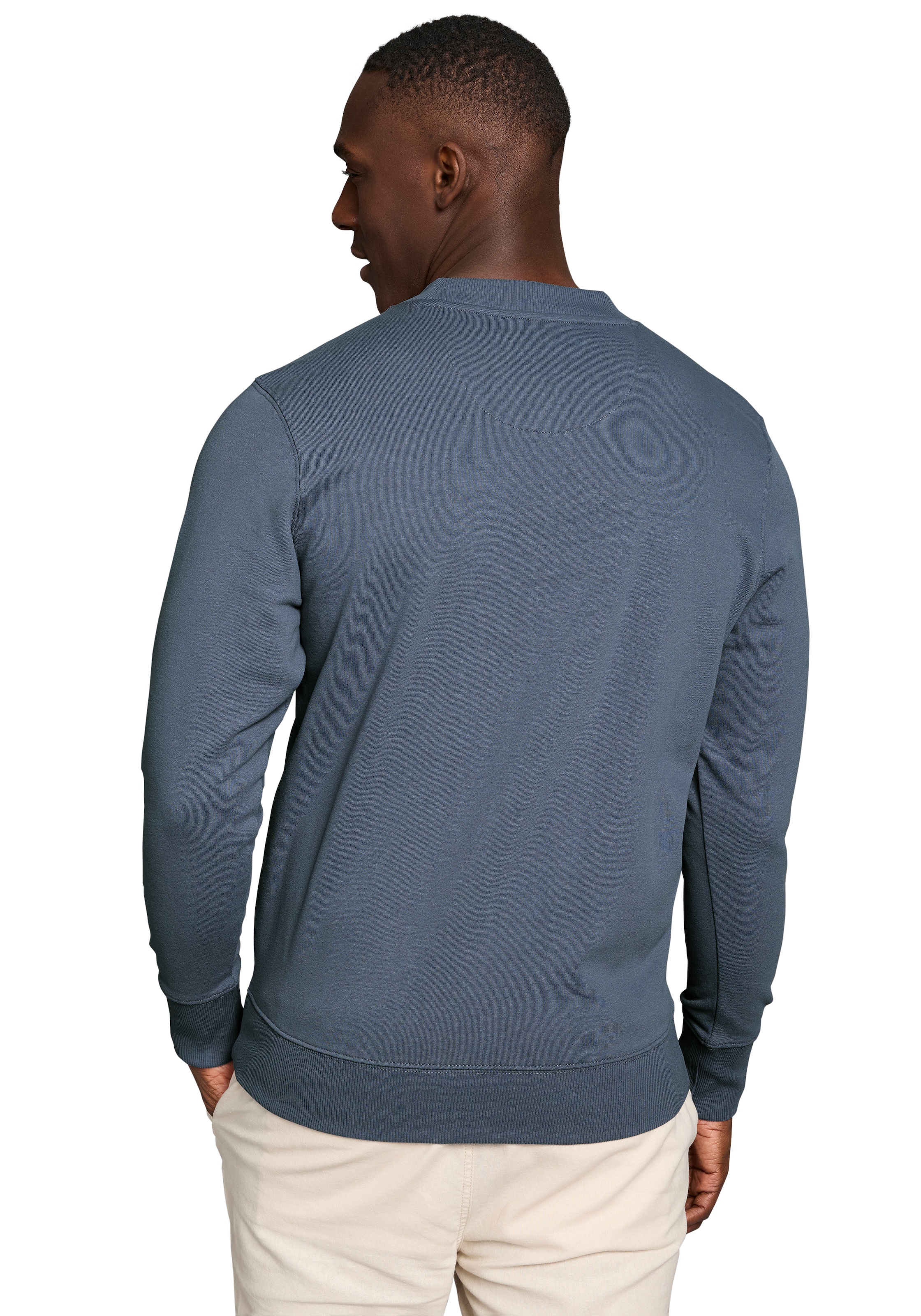 DELMAO Sweatshirt, Langarm, Regular Fit, unifarben, Basic-Stil