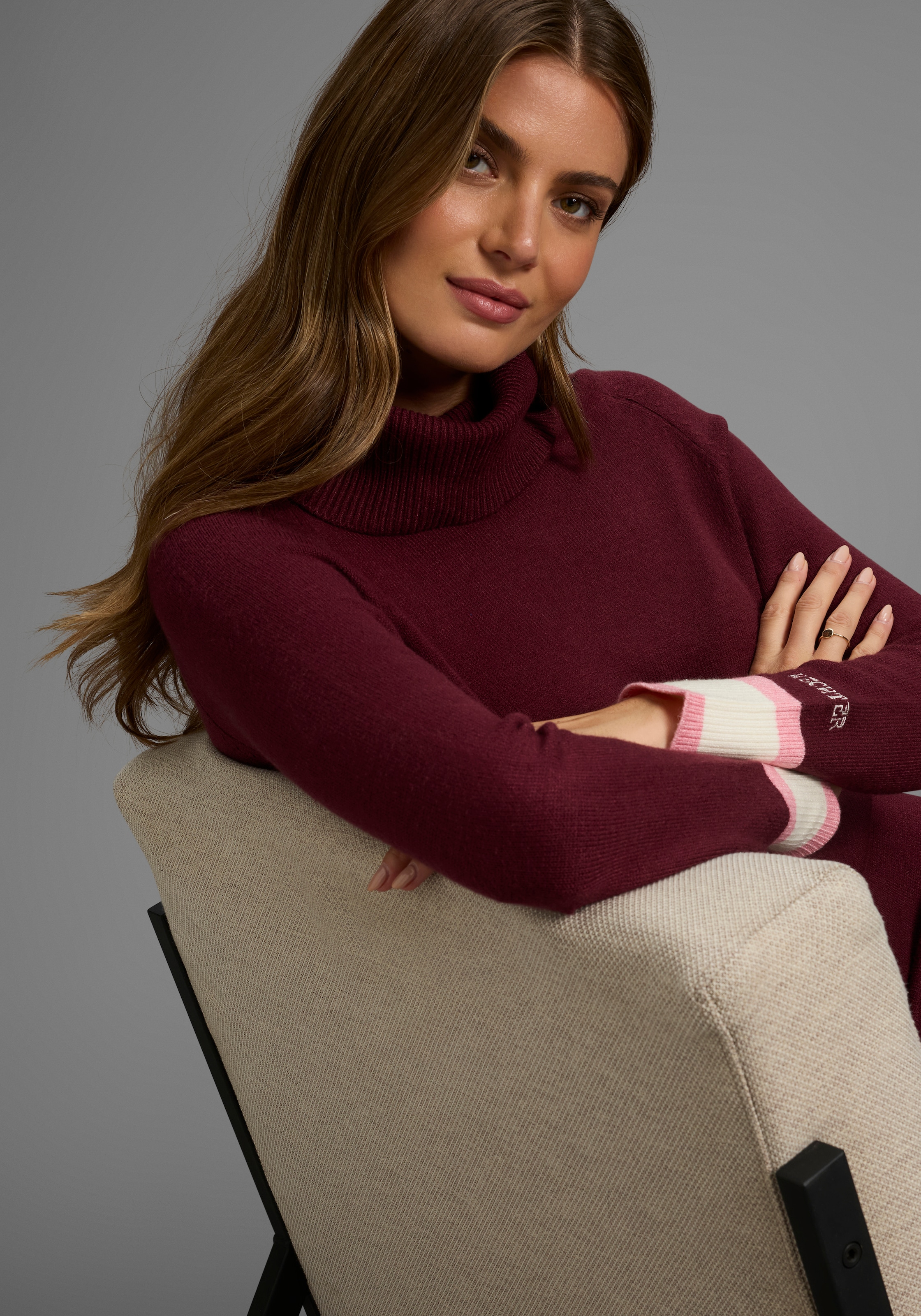 HECHTER PARIS Strickkleid, mit Kontraststreifen