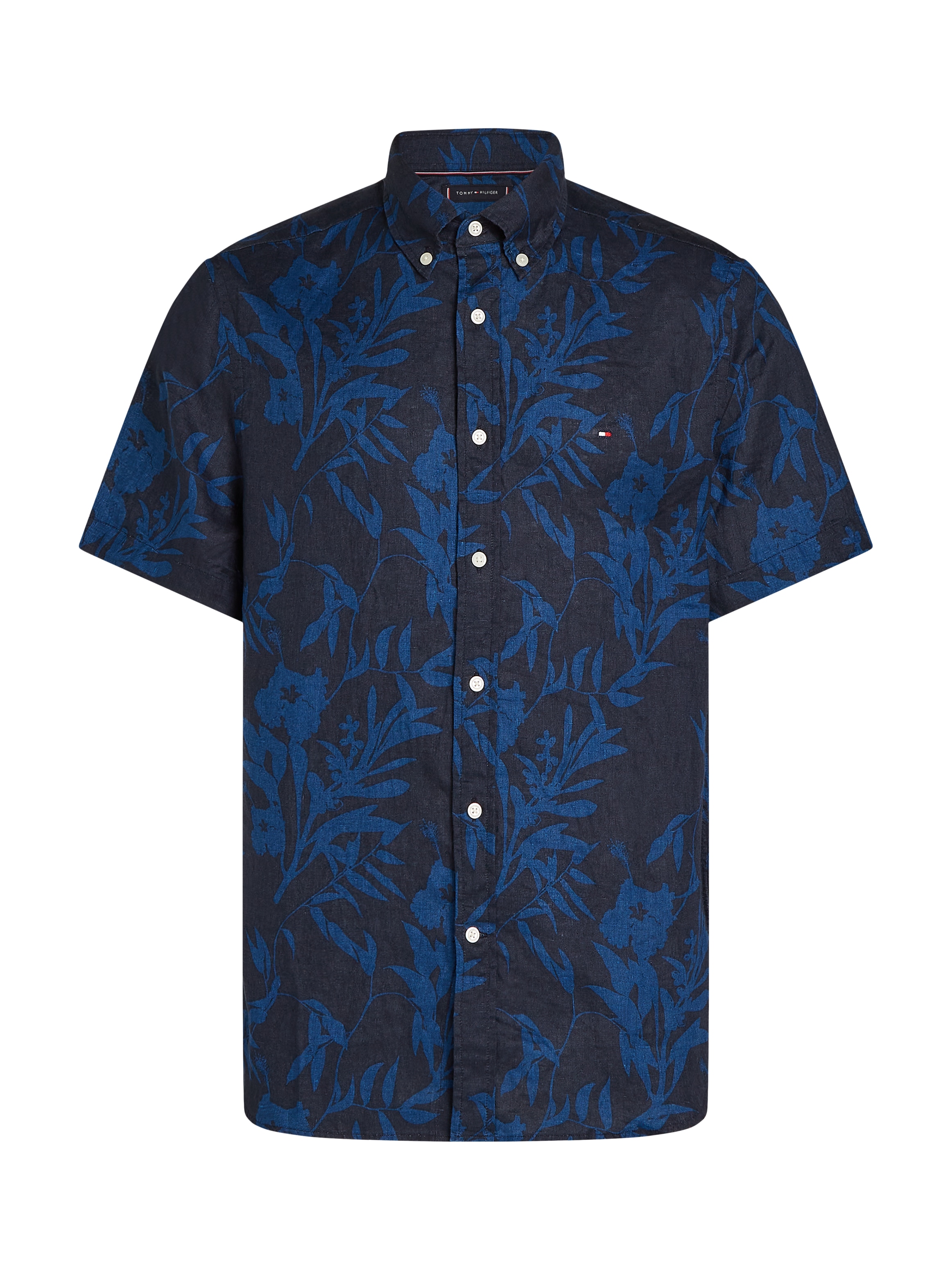 Tommy Hilfiger Leinenhemd »LINEN TROPICAL PRT SS RF SHIRT«, mit Allover Flowerprint