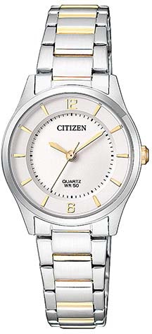 Citizen Quarzuhr »ER0201-72A«, Armbanduhr, Damenuhr, Edelstahlarmband, Datum