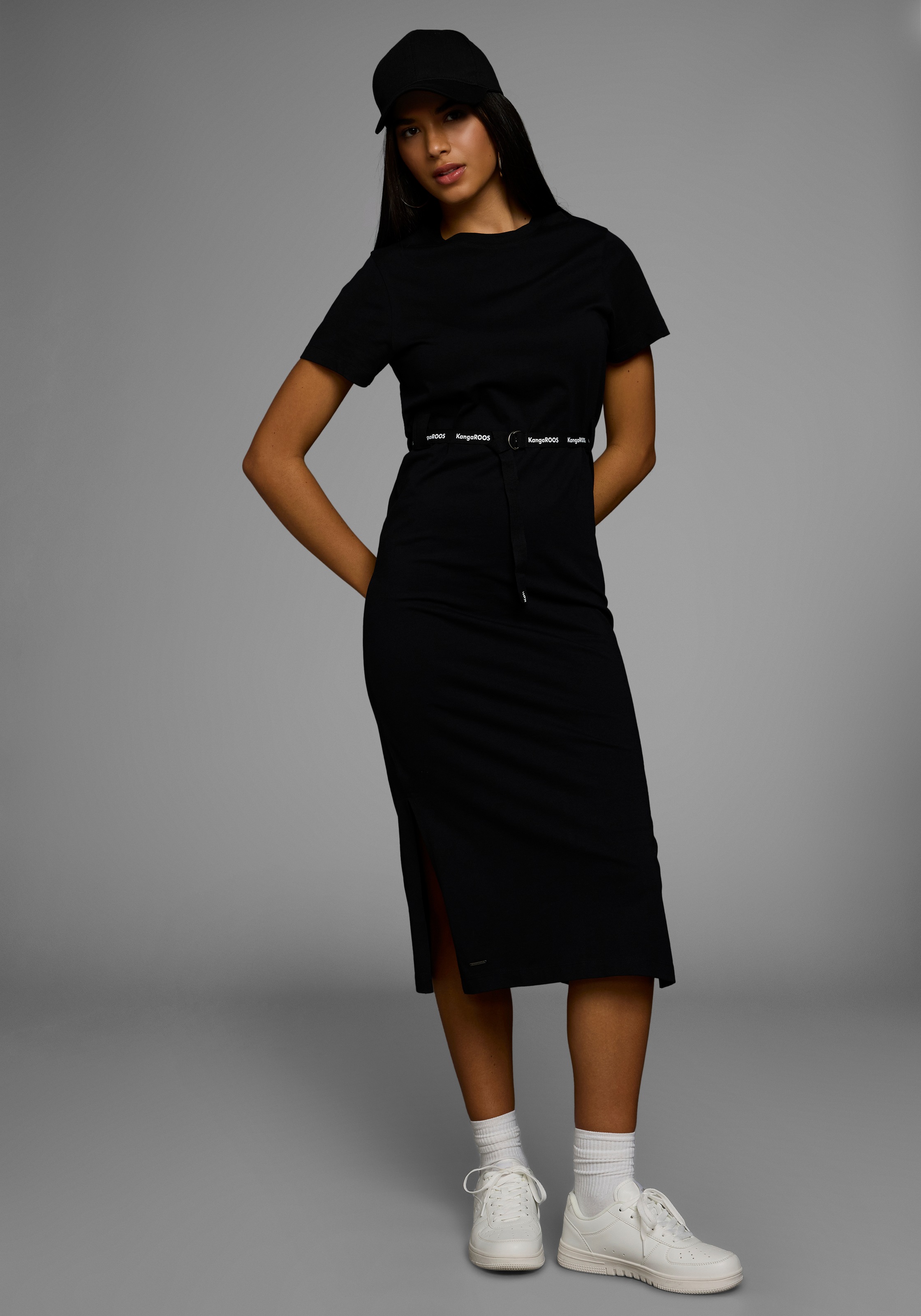 KangaROOS Midikleid 2 Stk. tlg. im sportlichen Look aus festem Jersey - NEU günstig online kaufen