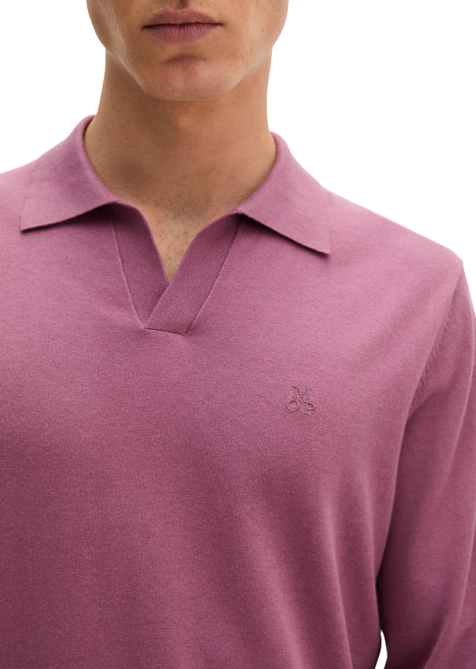 Marc O'Polo Langarm-Poloshirt »aus Bio-Baumwoll-Kaschmir-Mix«