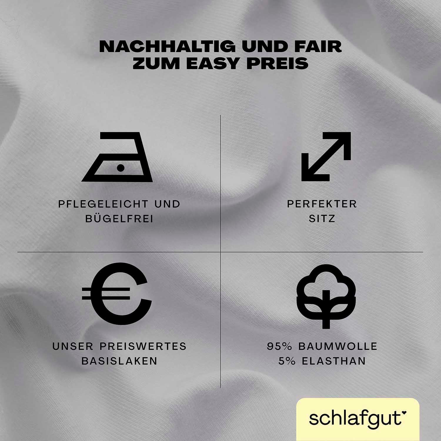 Schlafgut Spannbettlaken »EASY Jersey Elasthan«, MADE IN GREEN by OEKO-TEX®