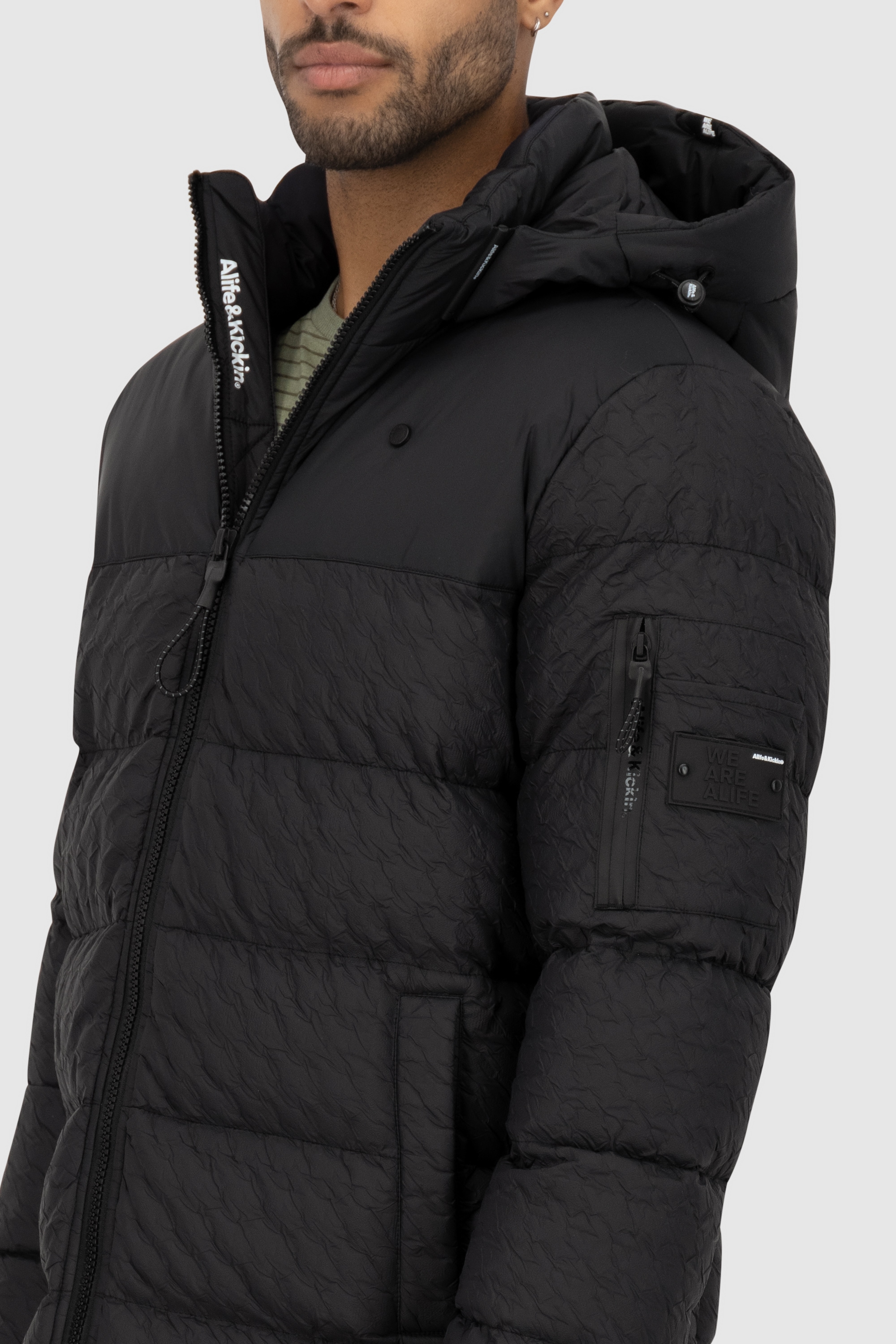 Alife & Kickin Winterjacke »Herren BeatAK A«, Warme gefütterte Herrenwinterjacke mit abnehmbarer Kapuze