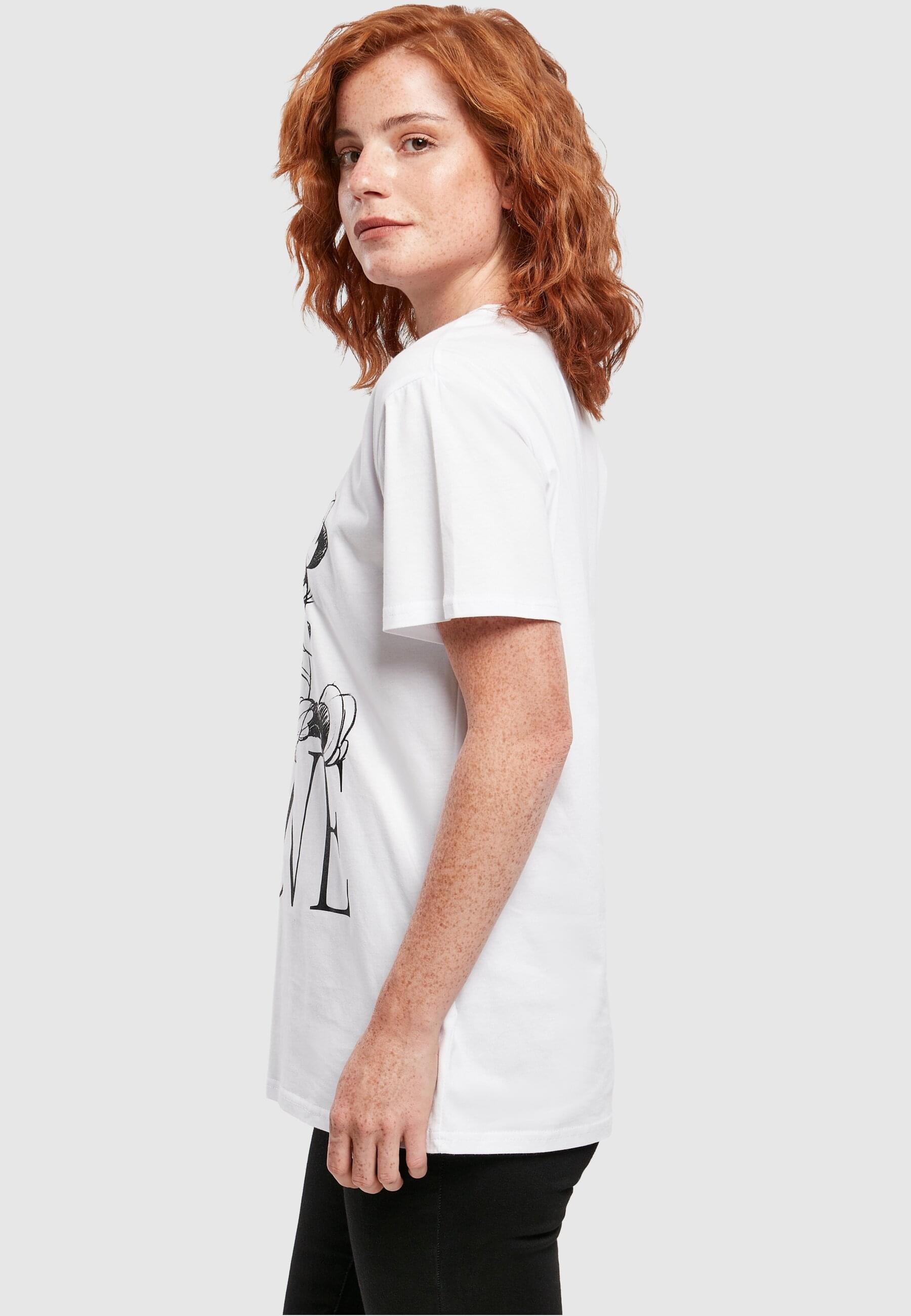 Merchcode Kurzarmshirt »Merchcode Damen Ladies Minnie Loves Mickey Tee« 1 Stk. tlg.