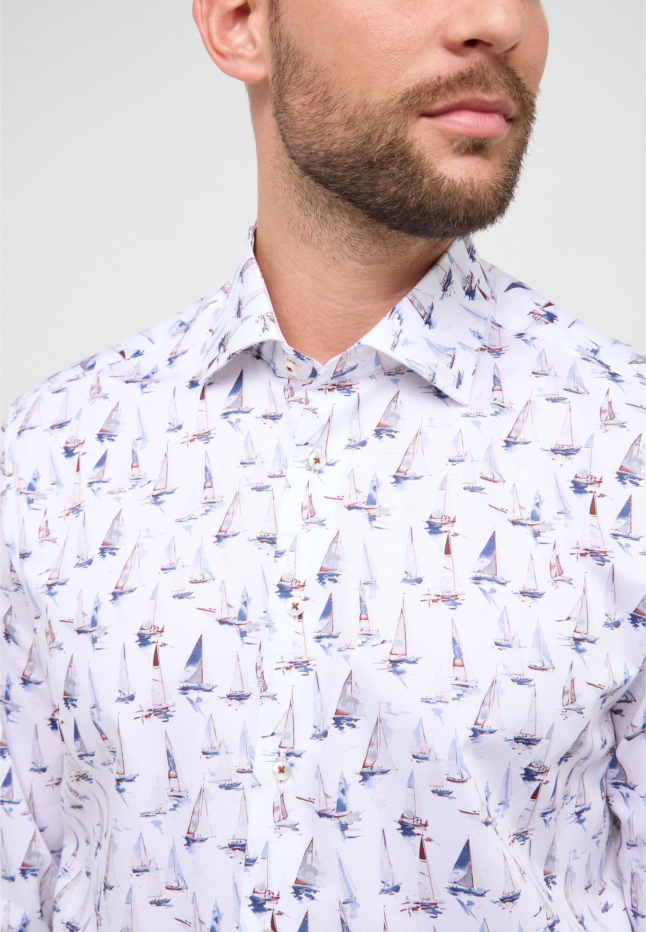 Thumbnail - Eterna Langarmhemd "COMFORT FIT" NON IRON (bügelfrei)