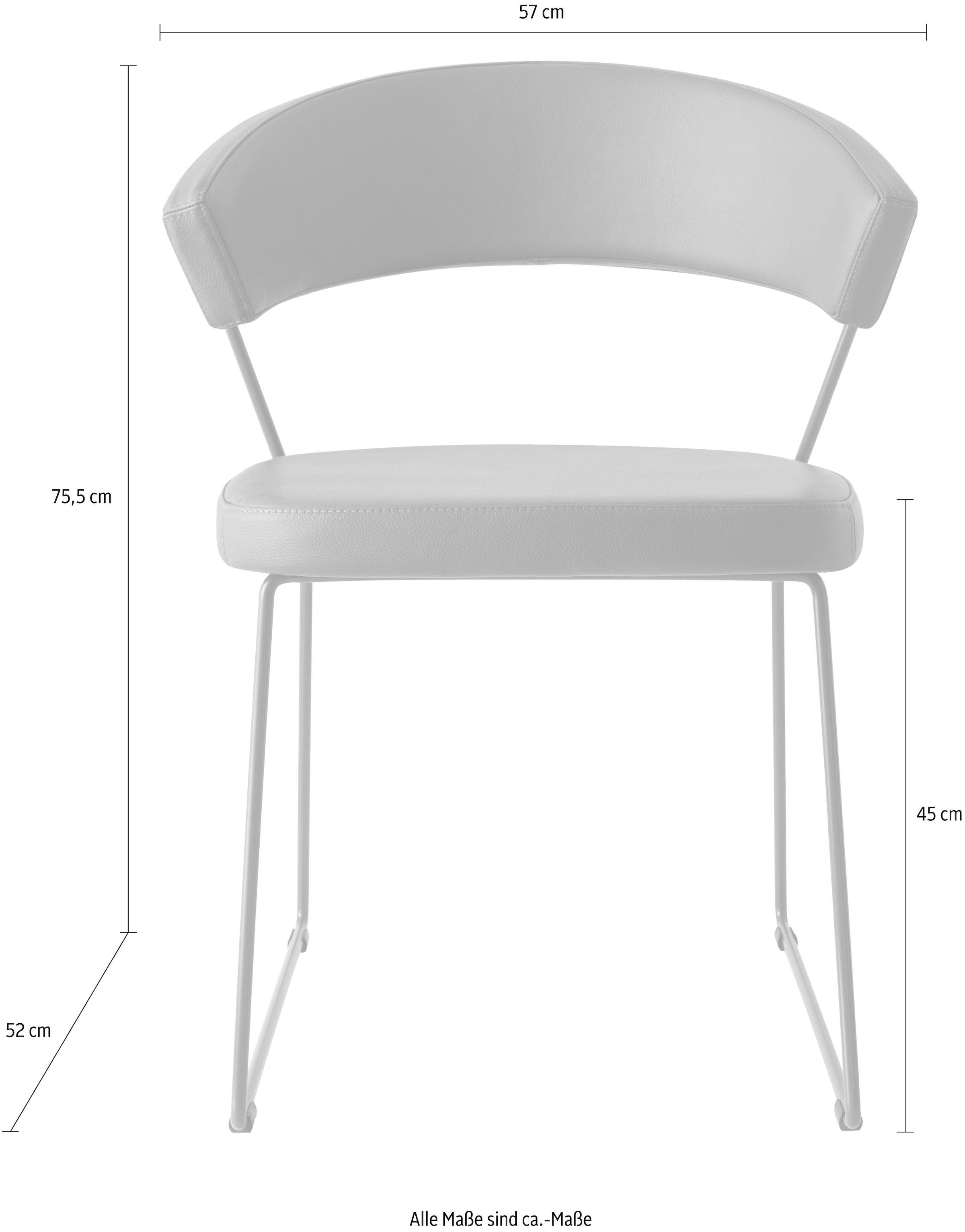 connubia Stuhl »New York CB1022-LH«, (Set), 2 St., mit ergonomischem gepolstertem Sitz