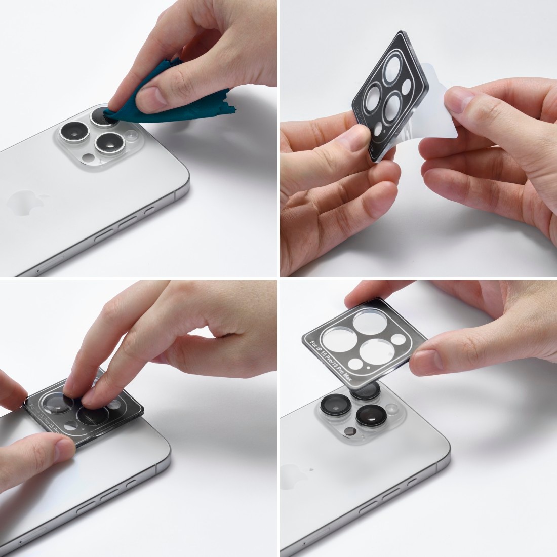 Hama Kameraschutzglas »Kameraschutz für iPhone 15 Pro/Pro Max (Panzerglas 9H, 3 Einzellinsen)«, für iPhone 15 Pro/15 Pro Max, stoßfest, kratzfest, robust