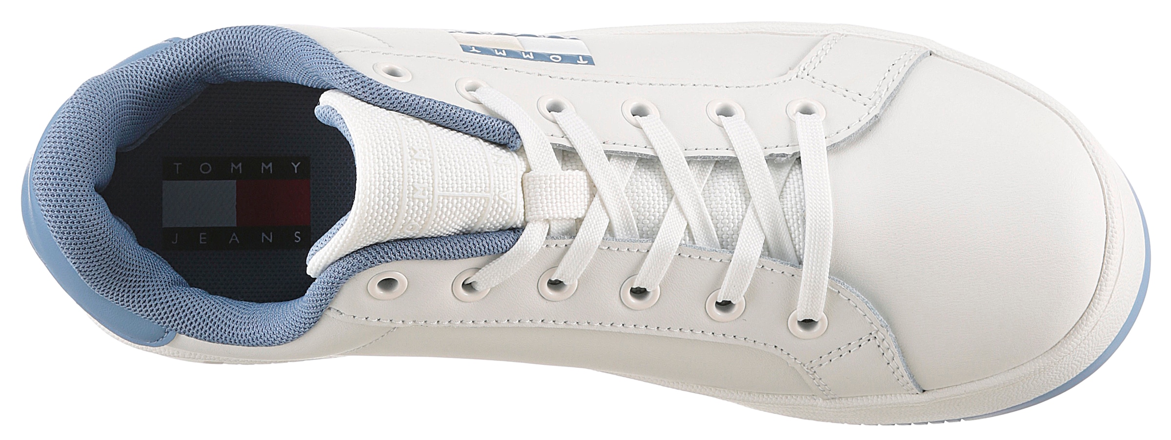 Tommy Jeans Plateausneaker »TJW FLATFORM ESS«, Freizeitschuh, Halbschuh, Schnürschuh mit gepolstertem Schaftrand