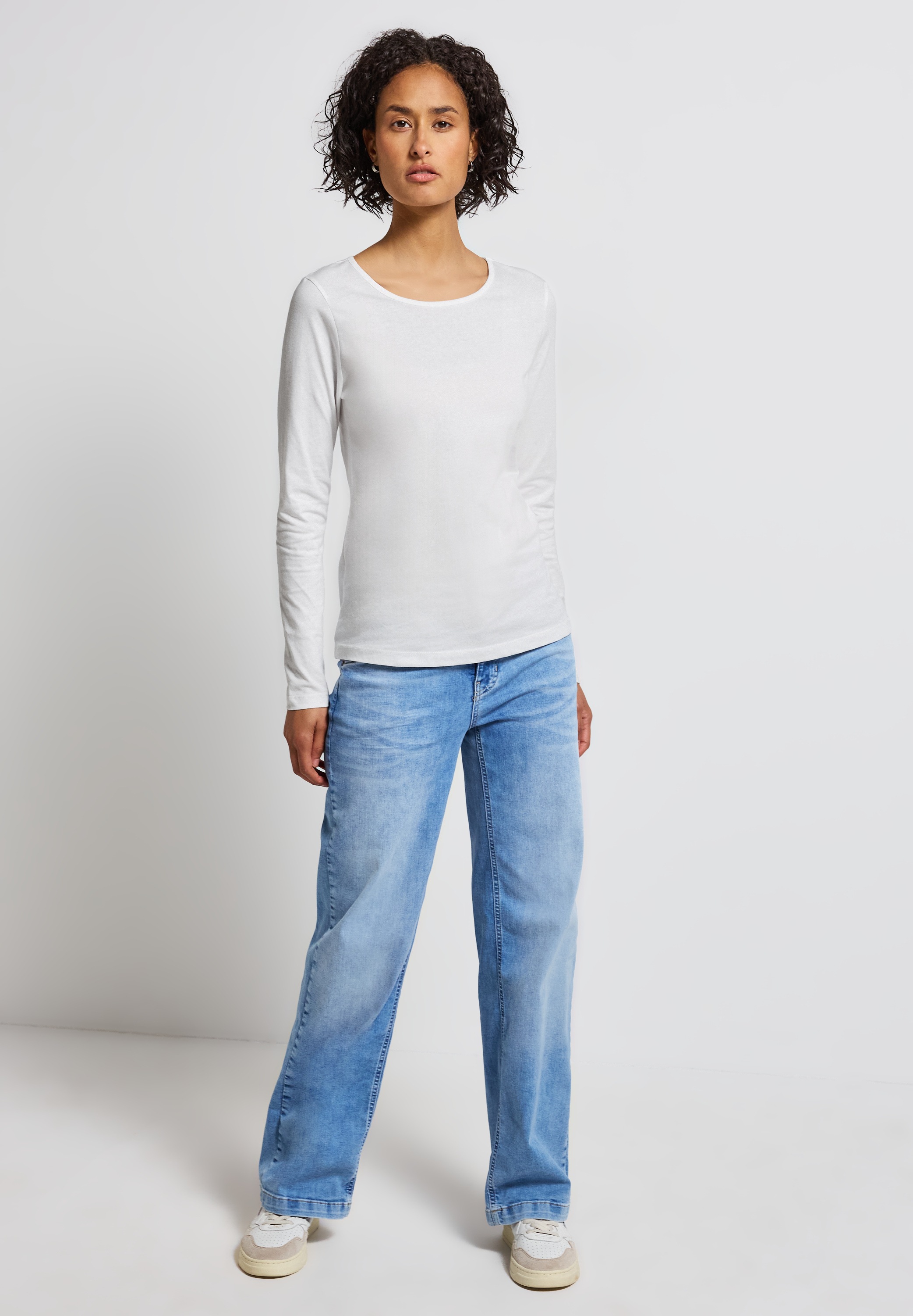 STREET ONE Langarmshirt aus reiner Baumwolle