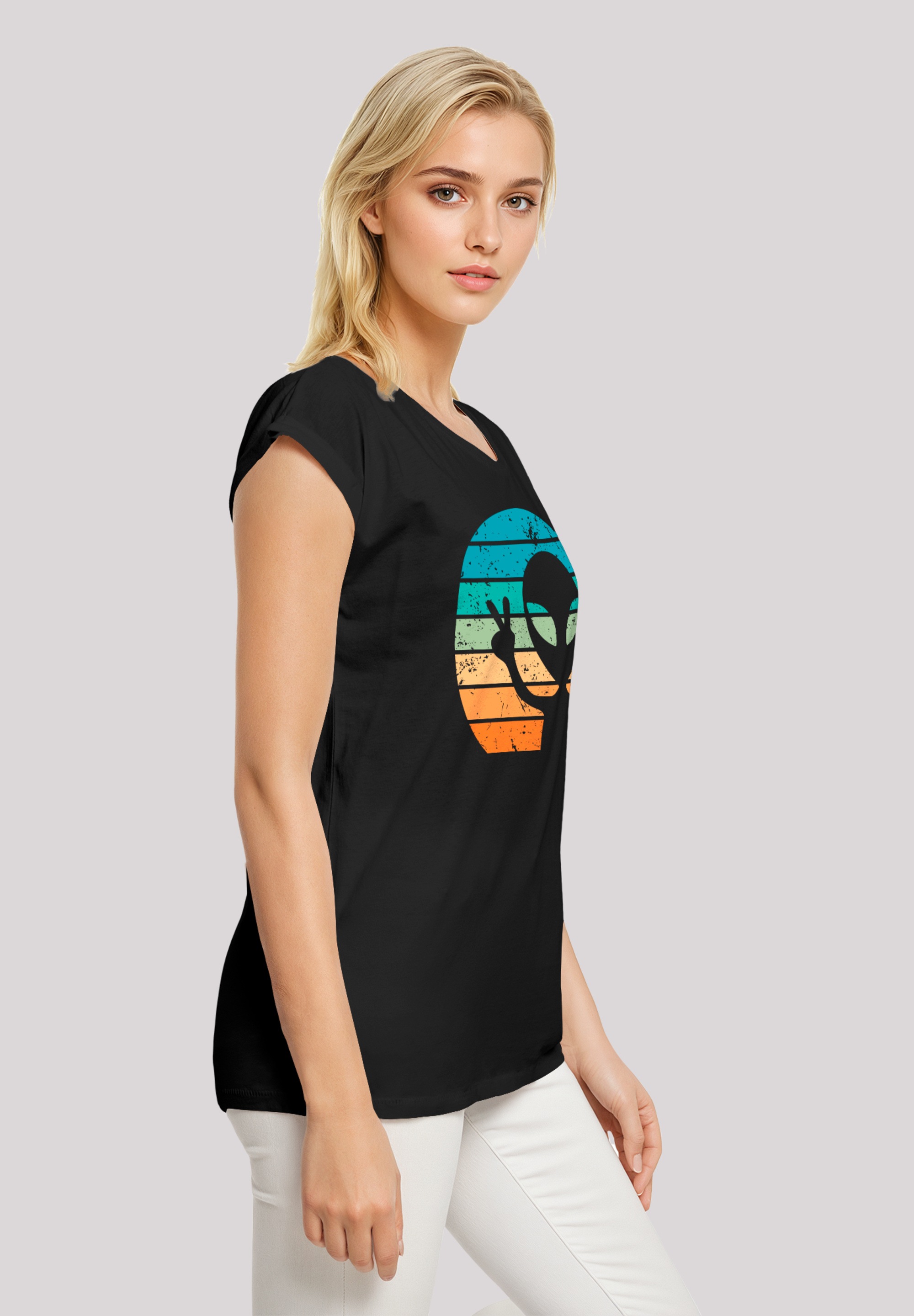 F4NT4STIC T-Shirt »Alien Piece Sonnenuntergang«, Premium Qualität