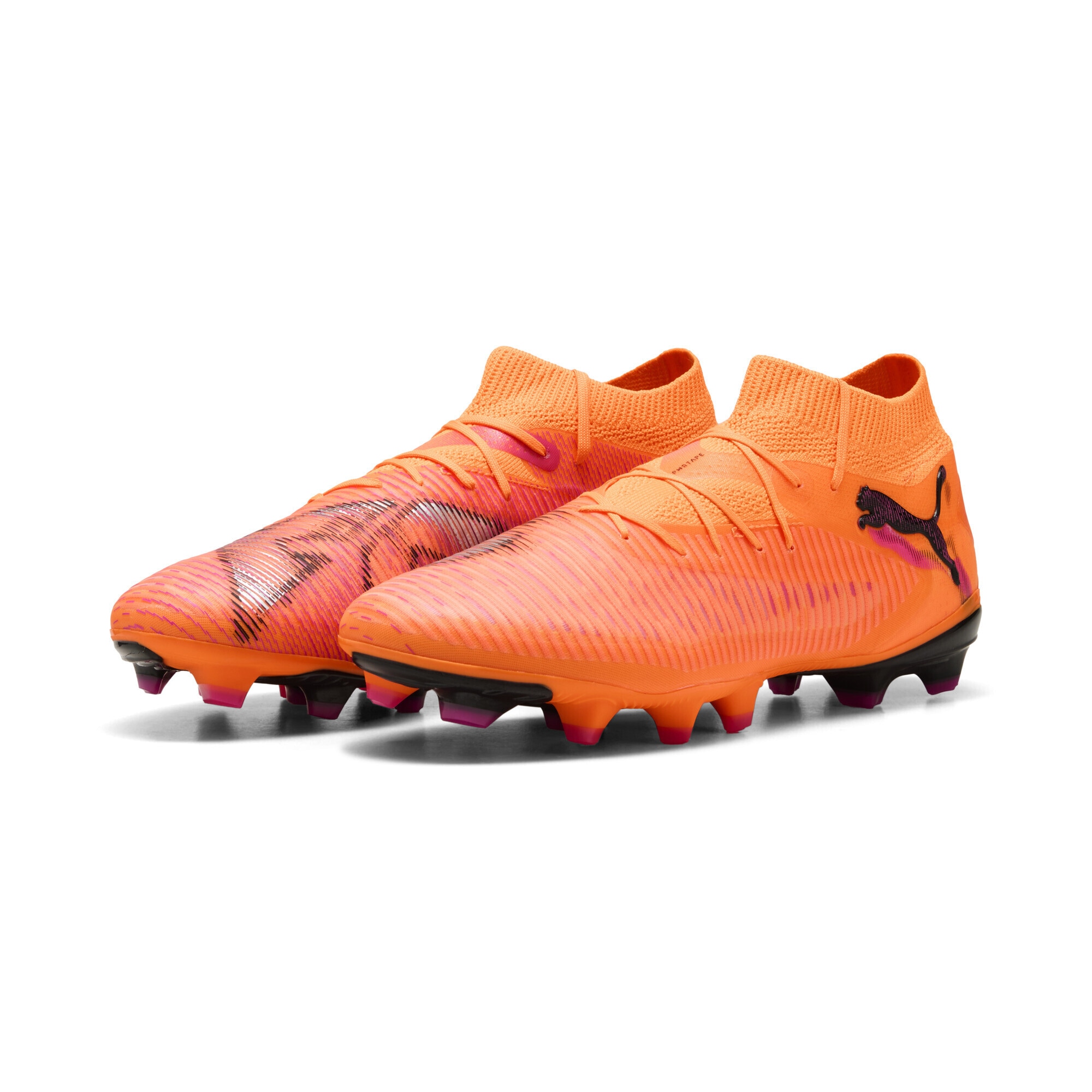 PUMA Herren Fußballschuh "FUTURE 8 PRO FG/AG Fußballschuhe Erwachsene", Gr. 39heat fire schwarz ravish orange pink, Obermaterial: Textil, Synthetik;