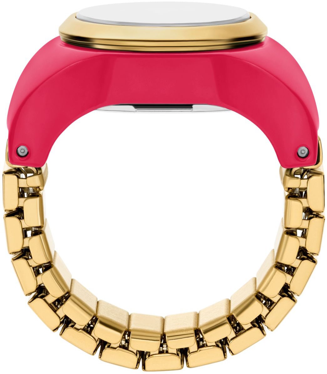 Fossil Uhrenring »WATCH RING«, Armbanduhr, Damenuhr, Edelstahlarmband, analog