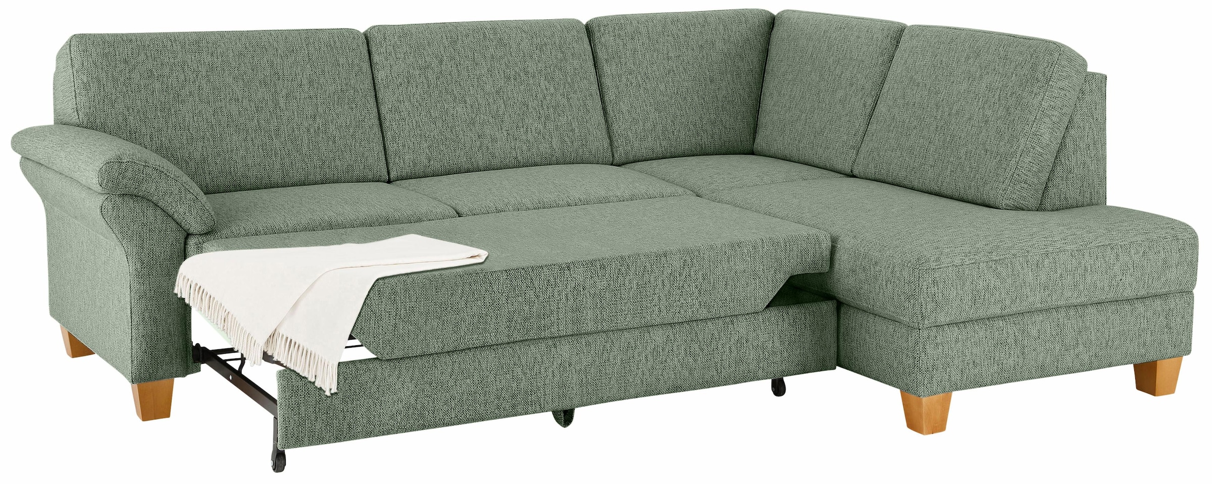 Home affaire Ecksofa »Borkum L-Form« mit Federkern , wahlweise mit Bettfunktion