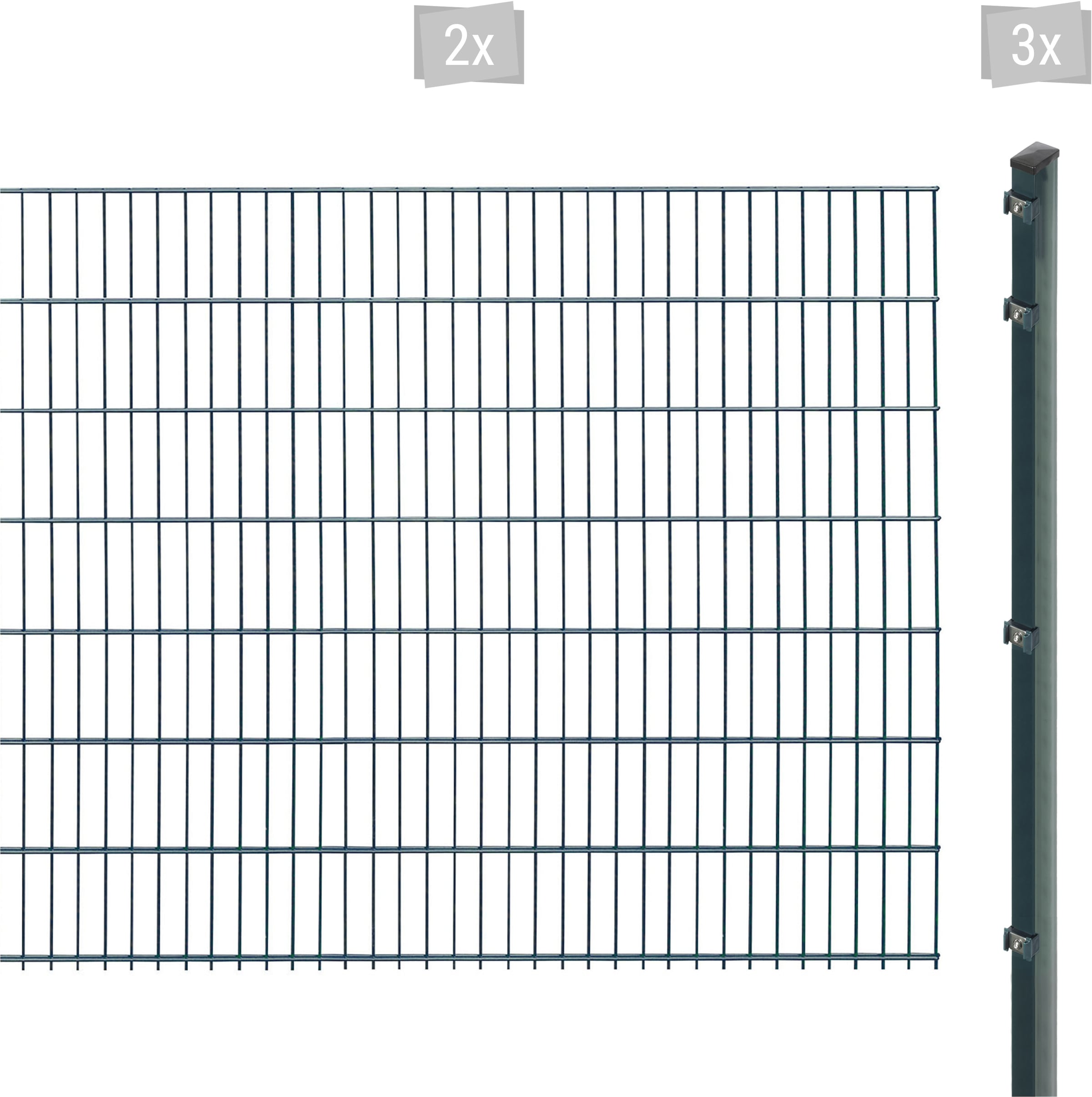 Arvotec Doppelstabmattenzaun "EXCLUSIVE 143 zum Einbetonieren", Zaunhöhe 143 cm, Zaunlänge 2 - 60 m