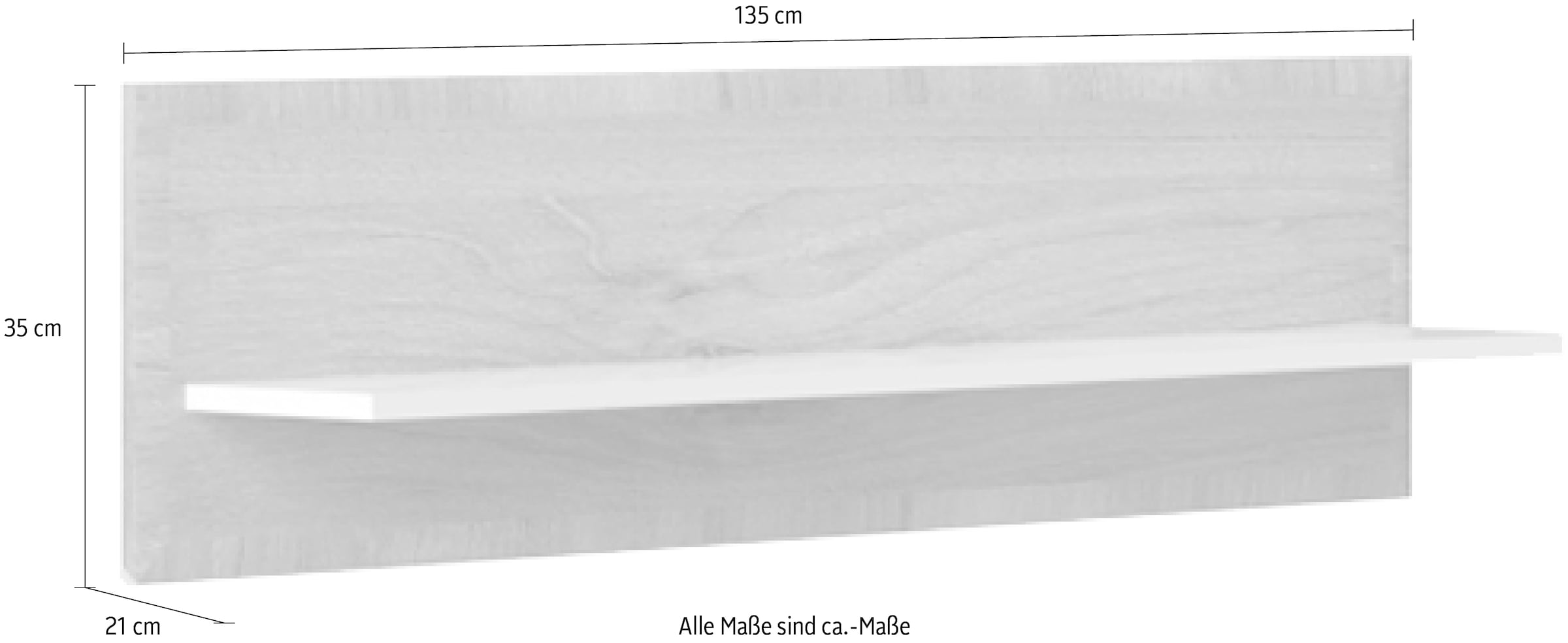 Home affaire Wandregal »Gala«, Ablage in Beigeton UV-lackiert kratzfest, hochglänzend