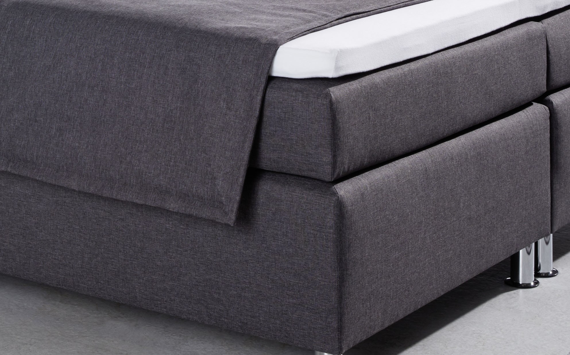 hapo Boxspringbett »ATLANTA mit hohem Kopfteil« Topper separat erhältlich,  erhältlich in verschiedenen Breiten, Farben & Matratzenarten