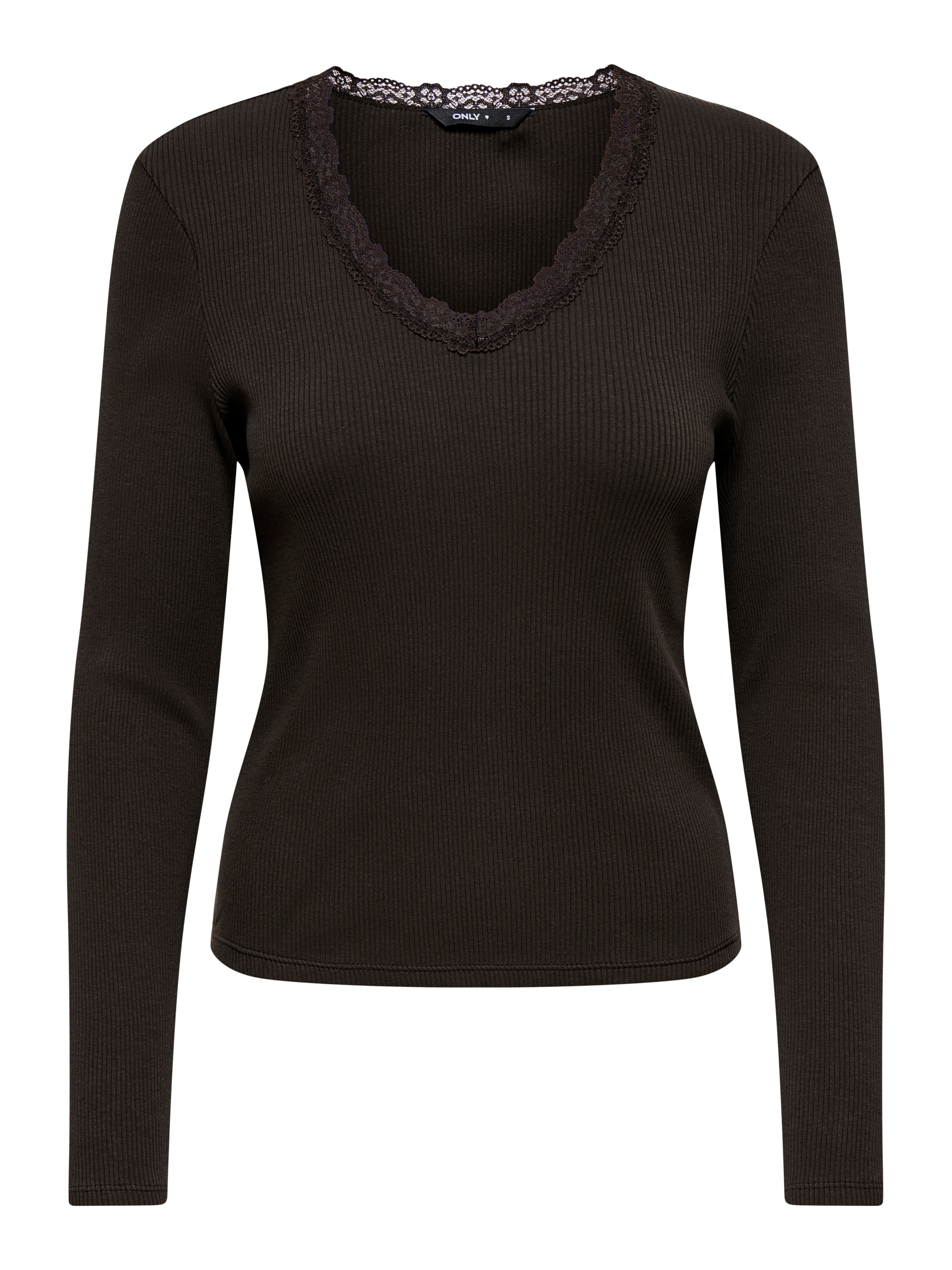 ONLY V-Shirt "ONLSARA SHARAI L/S V-NECK TOP JRS" Baumwollmischung, slim fit günstig online kaufen