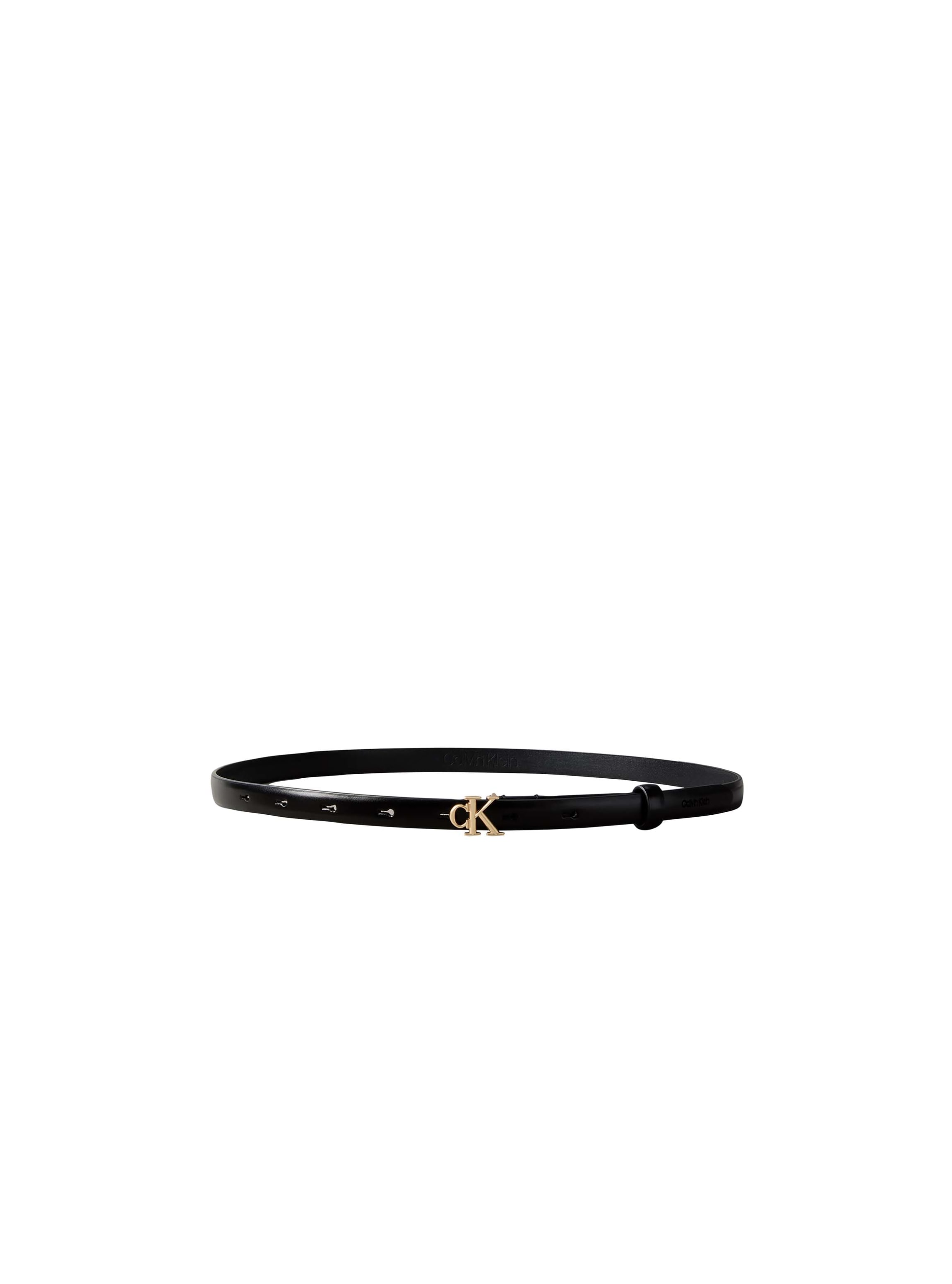 Calvin Klein Ledergürtel "ROUND CK BUCKLE 15MM BELT SMOOTH" Größenverstellbar mit Metallschließe