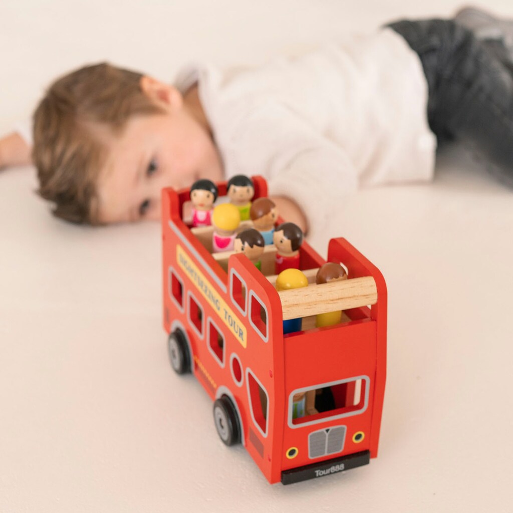 New Classic Toys® Spielzeug-Bus »Holzspielzeug, Little Driver - Sightseeing-Bus«, inkl. Figuren