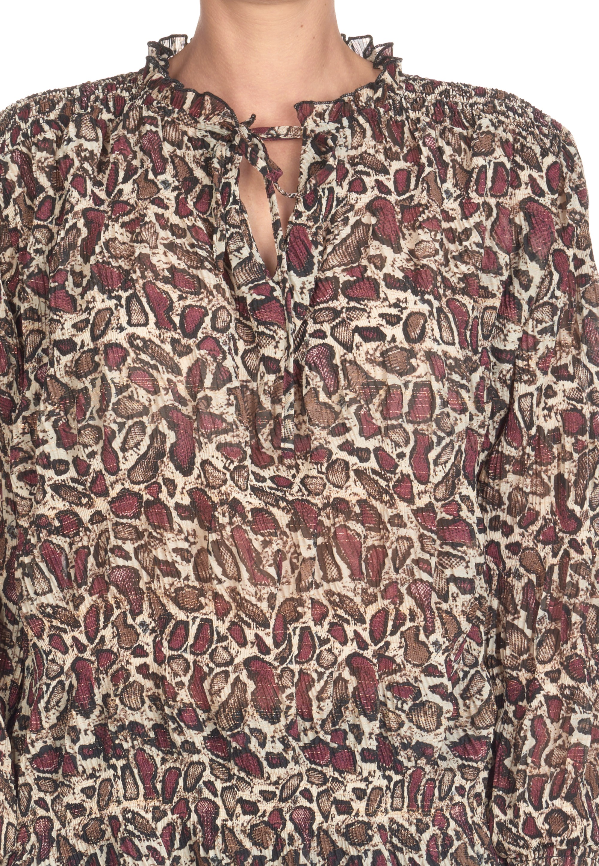 Le Temps Des Cerises Klassische Bluse »JANEK«, mit stylischem Animal-Print