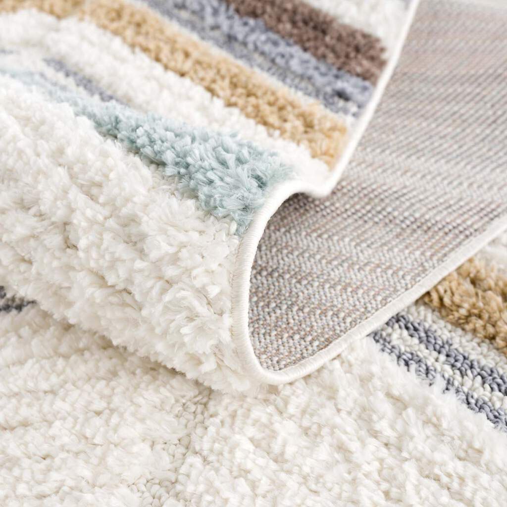 Carpet City Hochflor-Teppich »Focus 3009«, rund, 20 mm Höhe, Boho-Teppich, Hochtief-Muster/ 3D-Effekt, für Wohnzimmer, Schlafzimmer