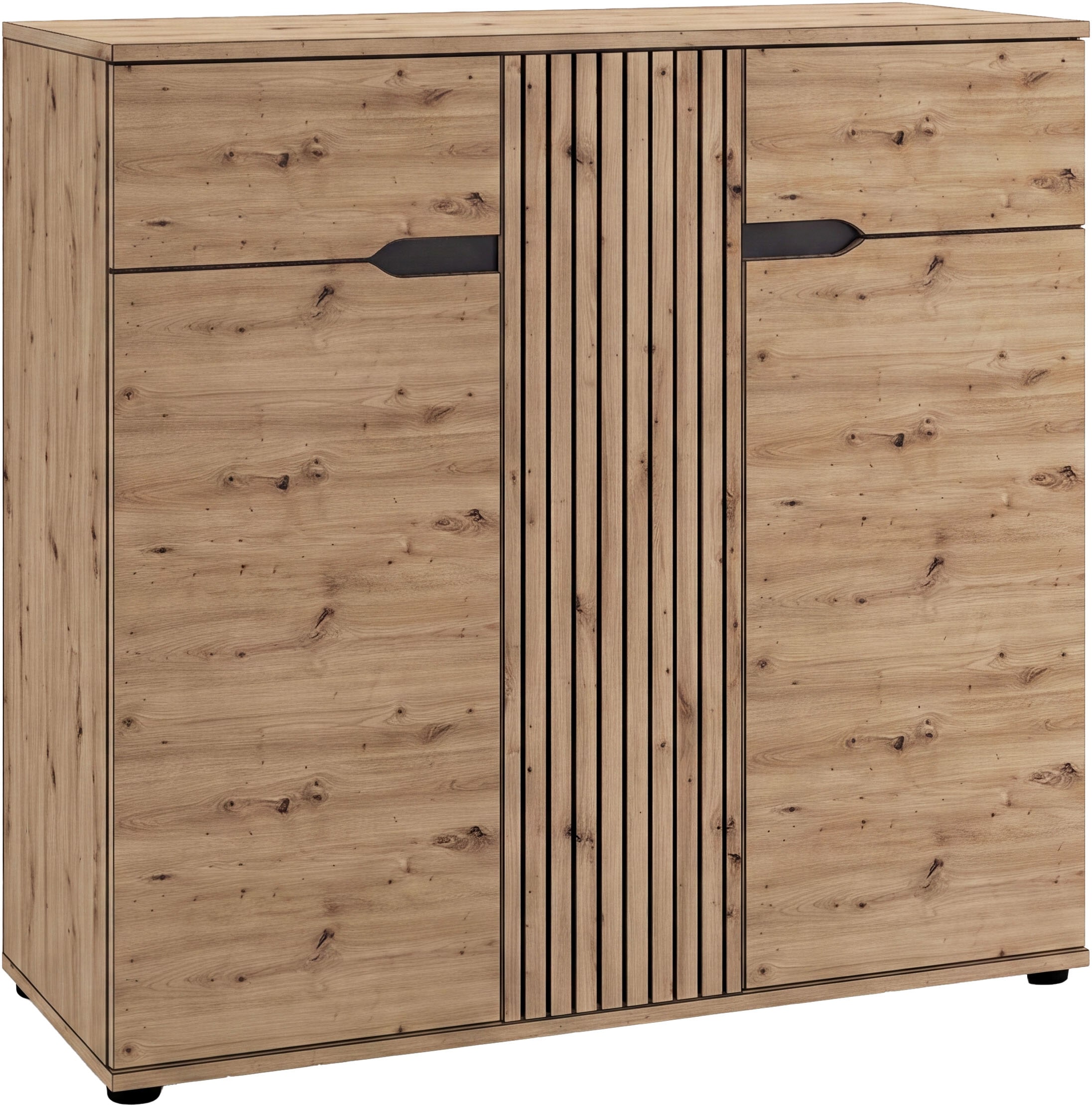 OTTO home Schuhkommode "FJELL, Breite 104cm, 3 Türen, 2 Schubkästen, 6 Einlegeböden, 9 Fächer" Garderobenschrank, Schuhschrank, Kommode, Sideboard, Anrichte
