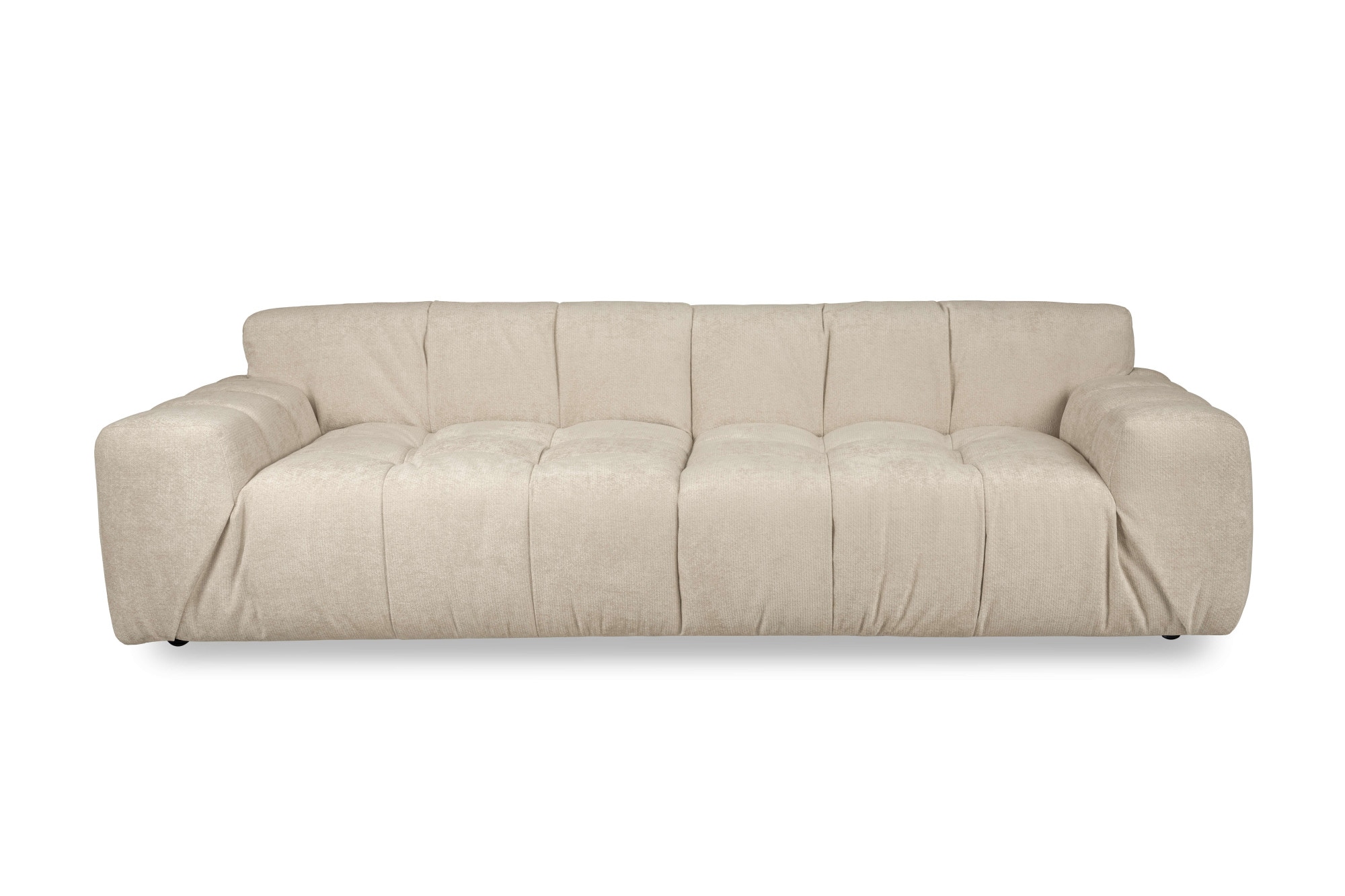 INOSIGN 3-Sitzer »Calmara, Breite 286 cm, weicher Lounge-Sitzkomfort«, bodentief, Samt oder Chenille, mit Knopfsteppung