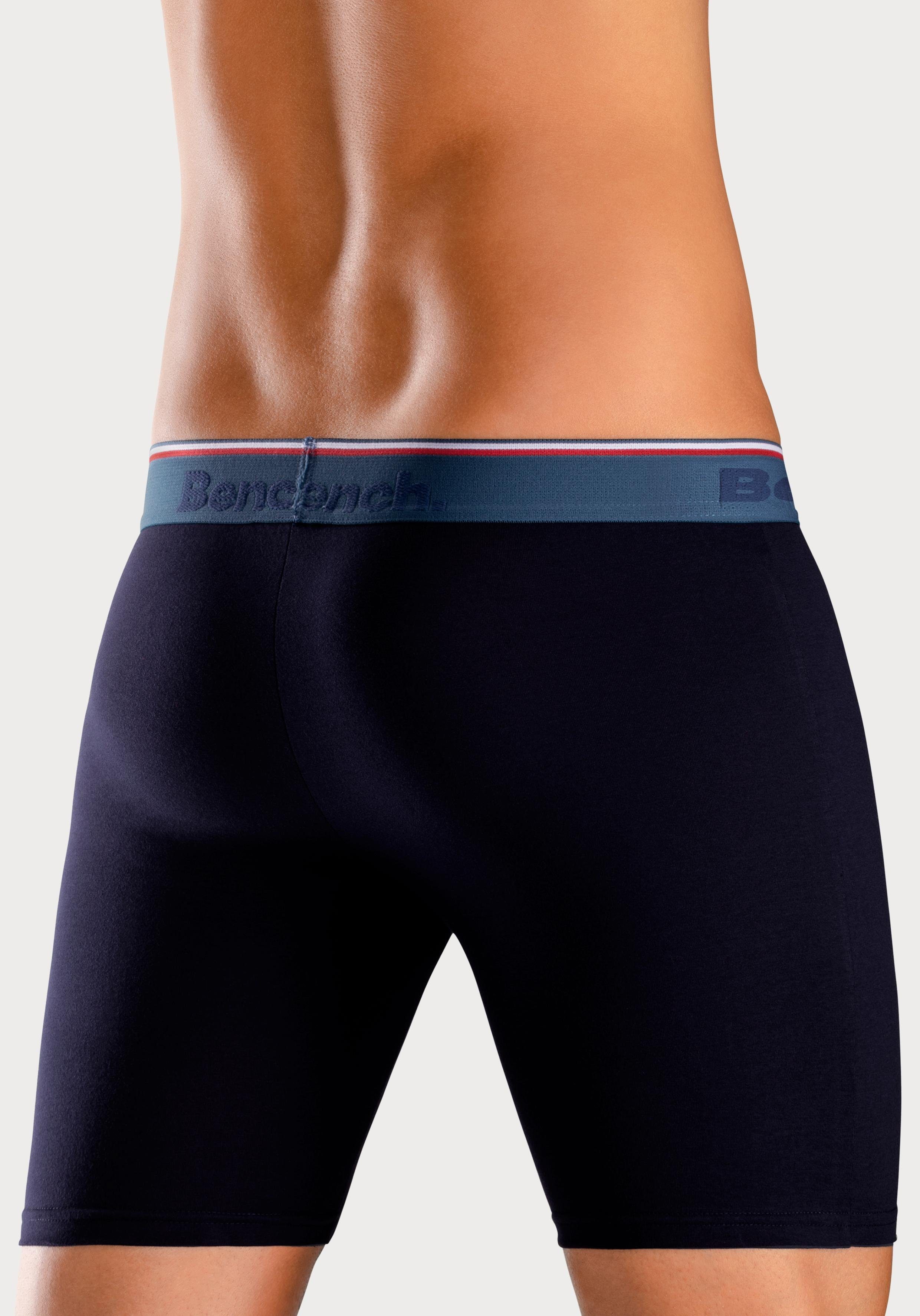 Thumbnail - Bench. Langer Boxer, (Packung, 4 St.), Unterhosen mit schmalen Streifen im Logo-Webbund
