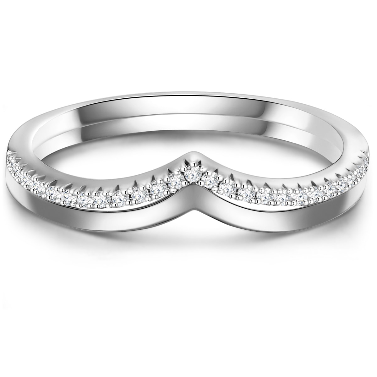 Fingerring GLANZSTÜCKE MÜNCHEN "GSM1394" Gr. 54, silber, Fingerringe, Damen, 54, Silber 925 (Sterlingsilber), 3,6mm, Fingerring, aus Sterling silber