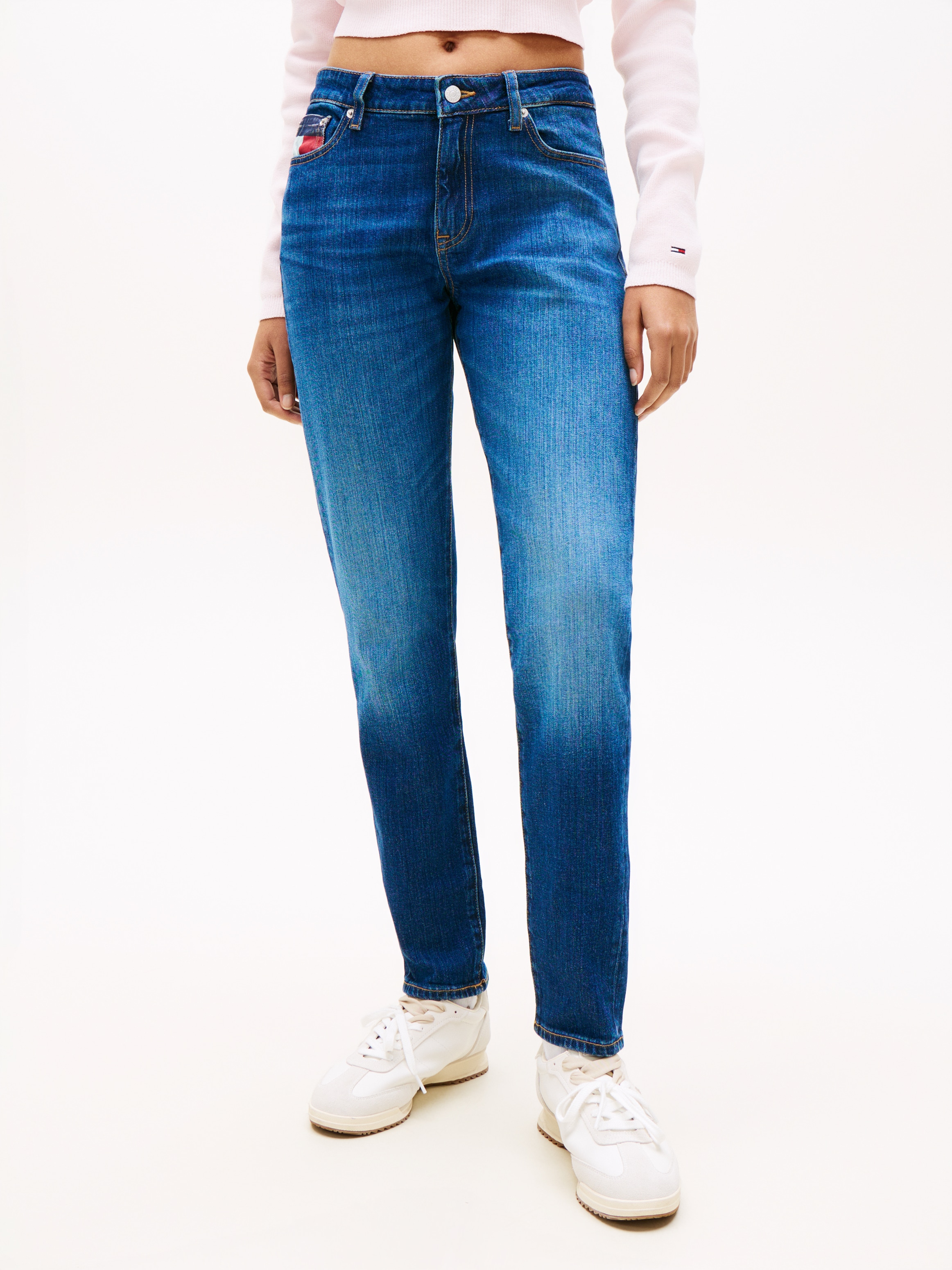 Tommy Jeans Slim-fit-Jeans "LUCY MR SLIM RWB EI5159" günstig online kaufen