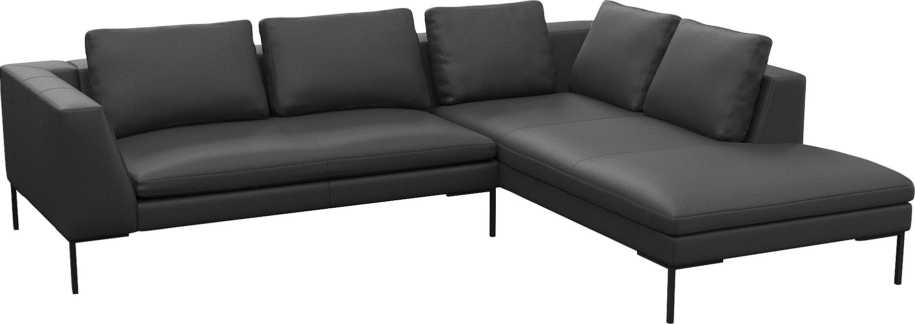 FLEXLUX Ecksofa "Loano, superbequemer Sitzkomfort durch Kaltschaum im Sitz" günstig online kaufen