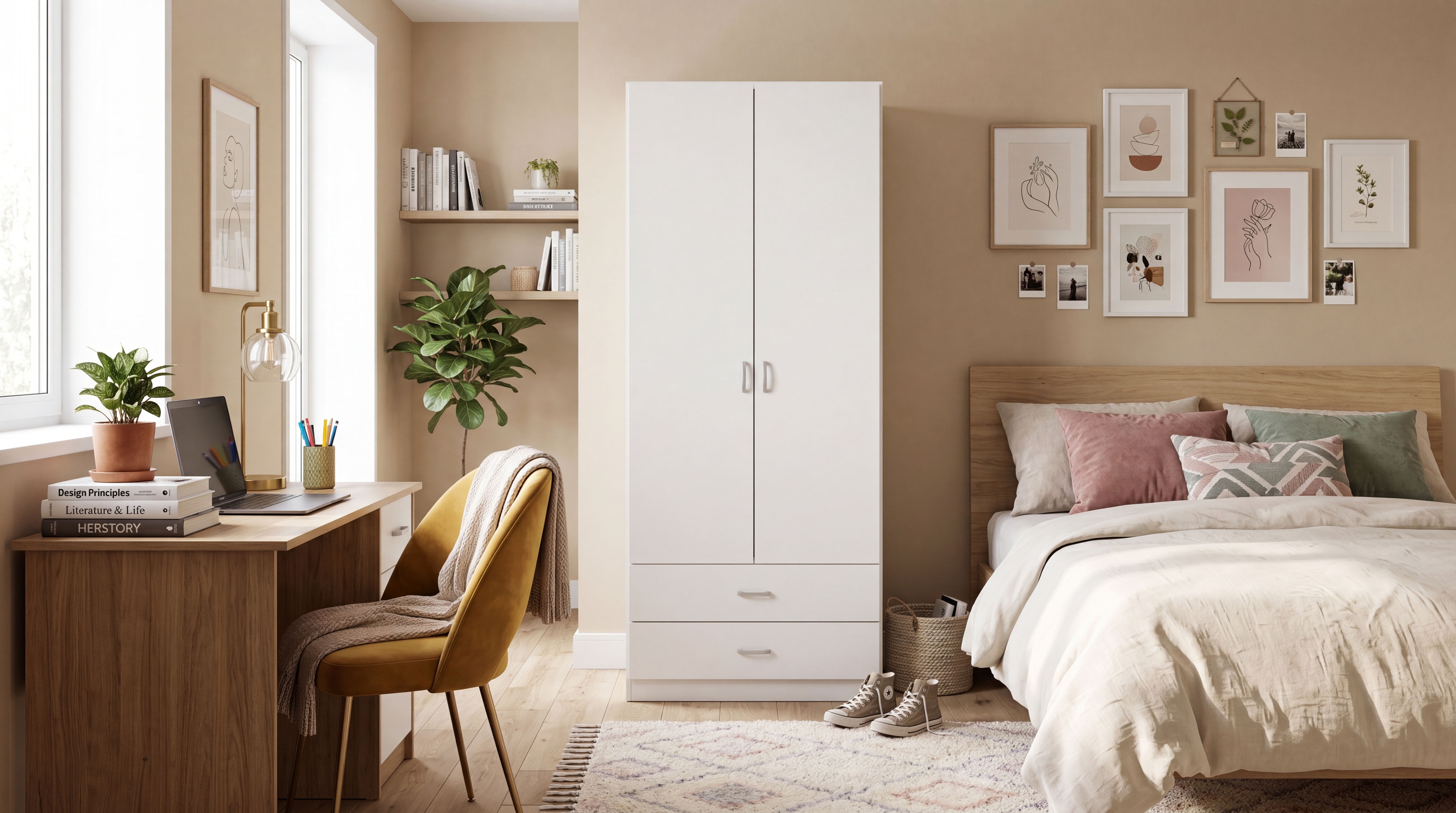 rauch Drehtürenschrank "Kleiderschrank Garderobe GAMMA Breite 91 cm" in 3 Ausstattungen BASIC/CLASSIC/PREMIUM (inkl. SOFT-CLOSE-Funktion), mit Schubladen, verschiedene Griff-Varianten TOPSELLER MADE IN GERMANY