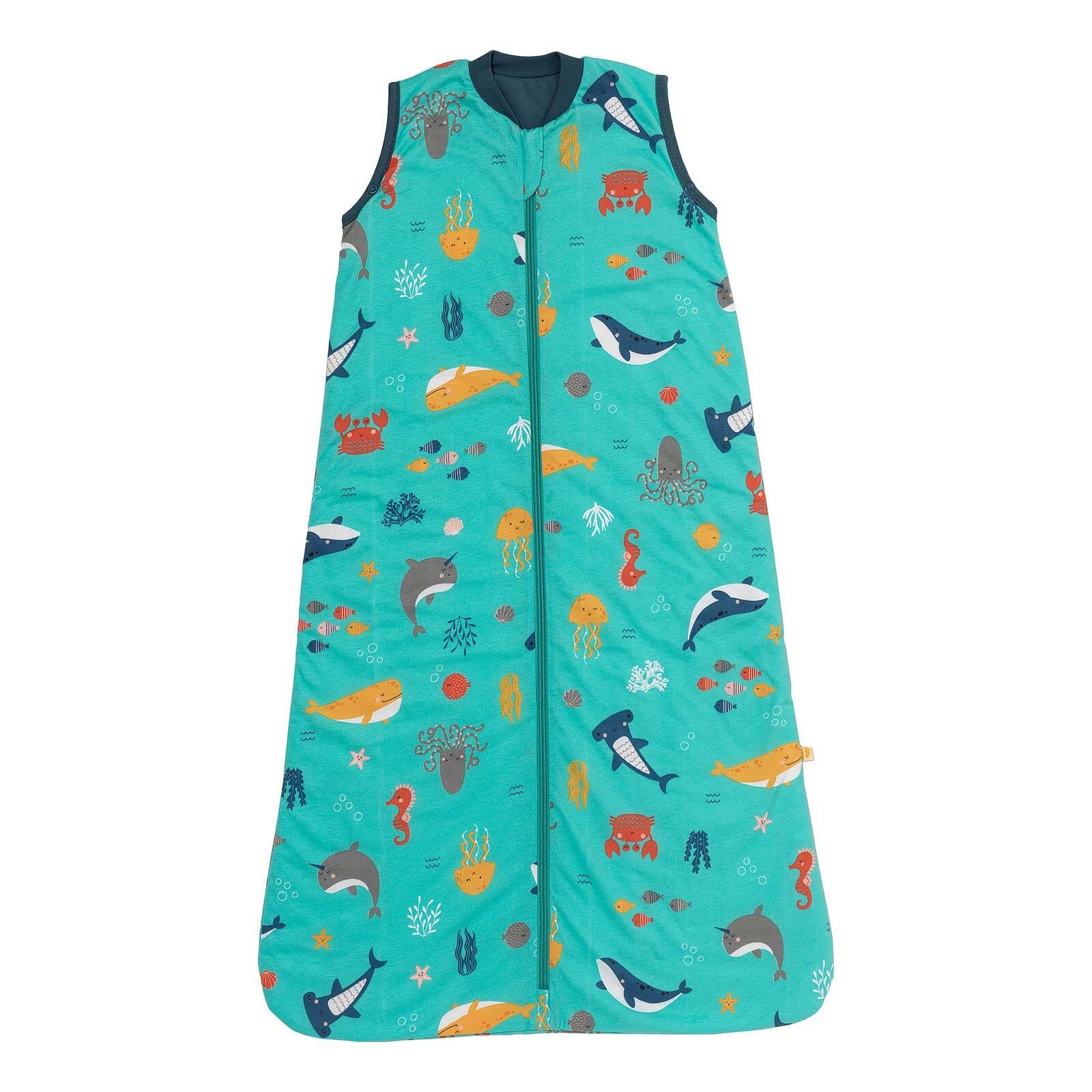 SCHLUMMERSACK Babyschlafsack "Schlafsack ohne Füßen 1.0 Tog", L: 90cm, blau, Schlafsäcke