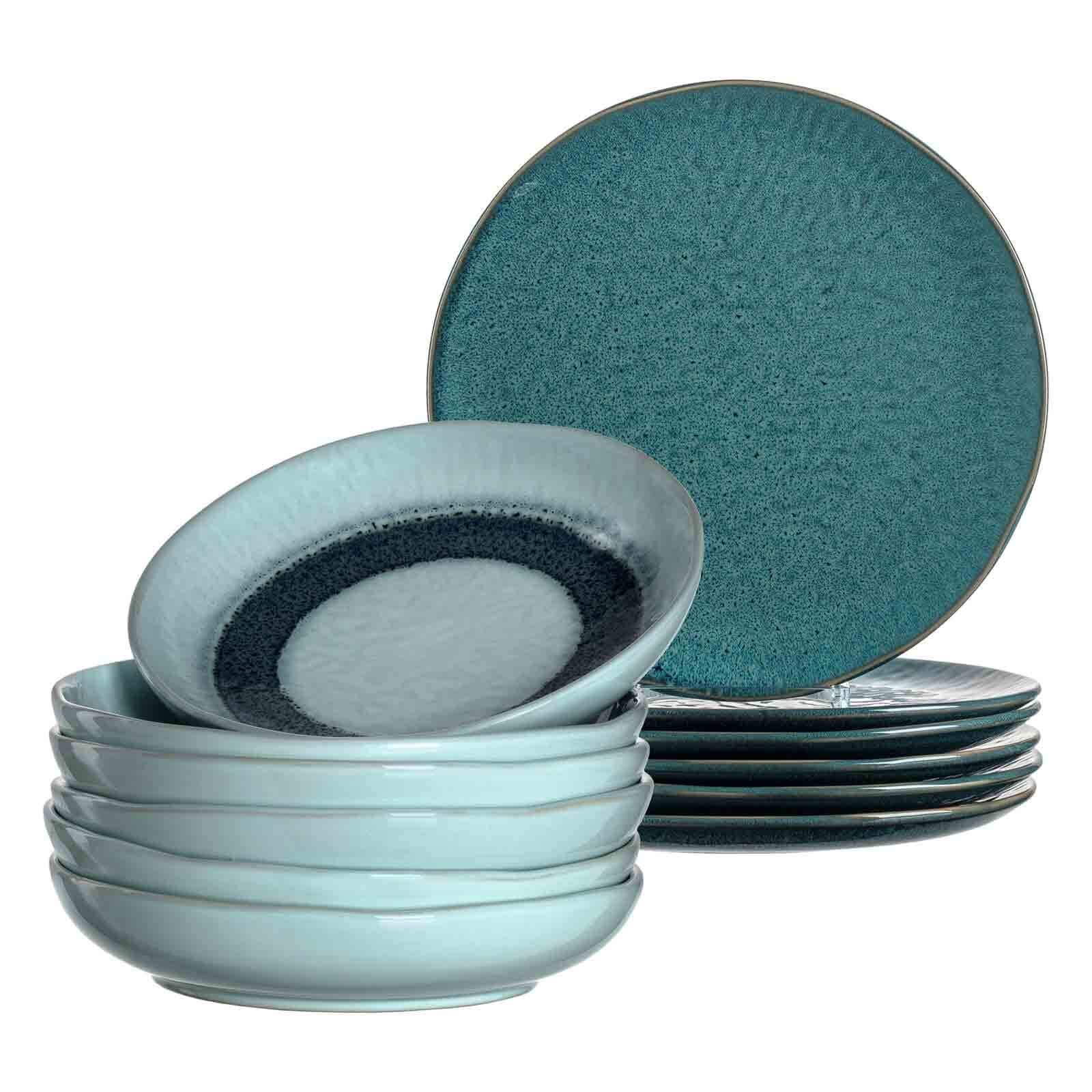 LEONARDO Geschirr-Set "Tafelservice Matera 12er Set" Ideal für den Alltag, spülmaschinengeeignet, mikrowellengeeignet