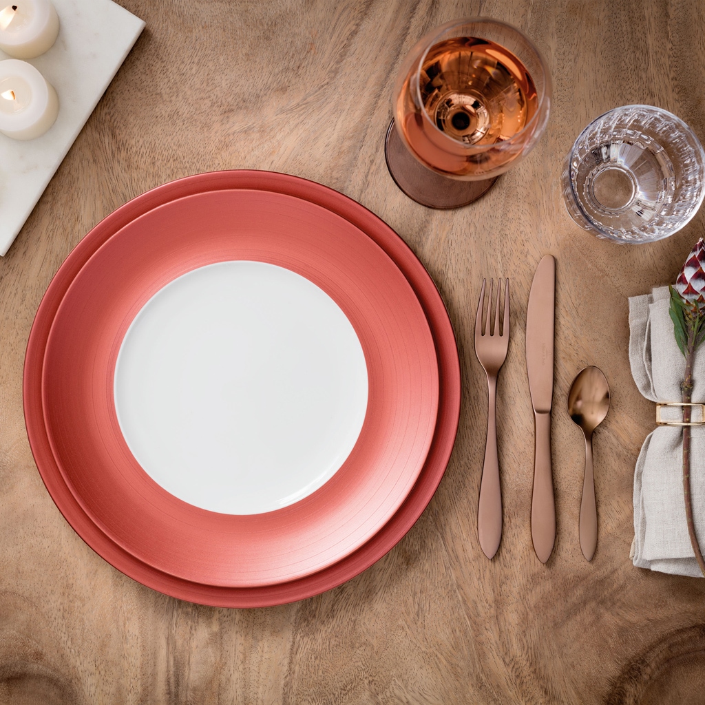 Villeroy & Boch Pizzateller »Gourmetteller Manufacture Glow ø 32 cm 6er Set kupfer«