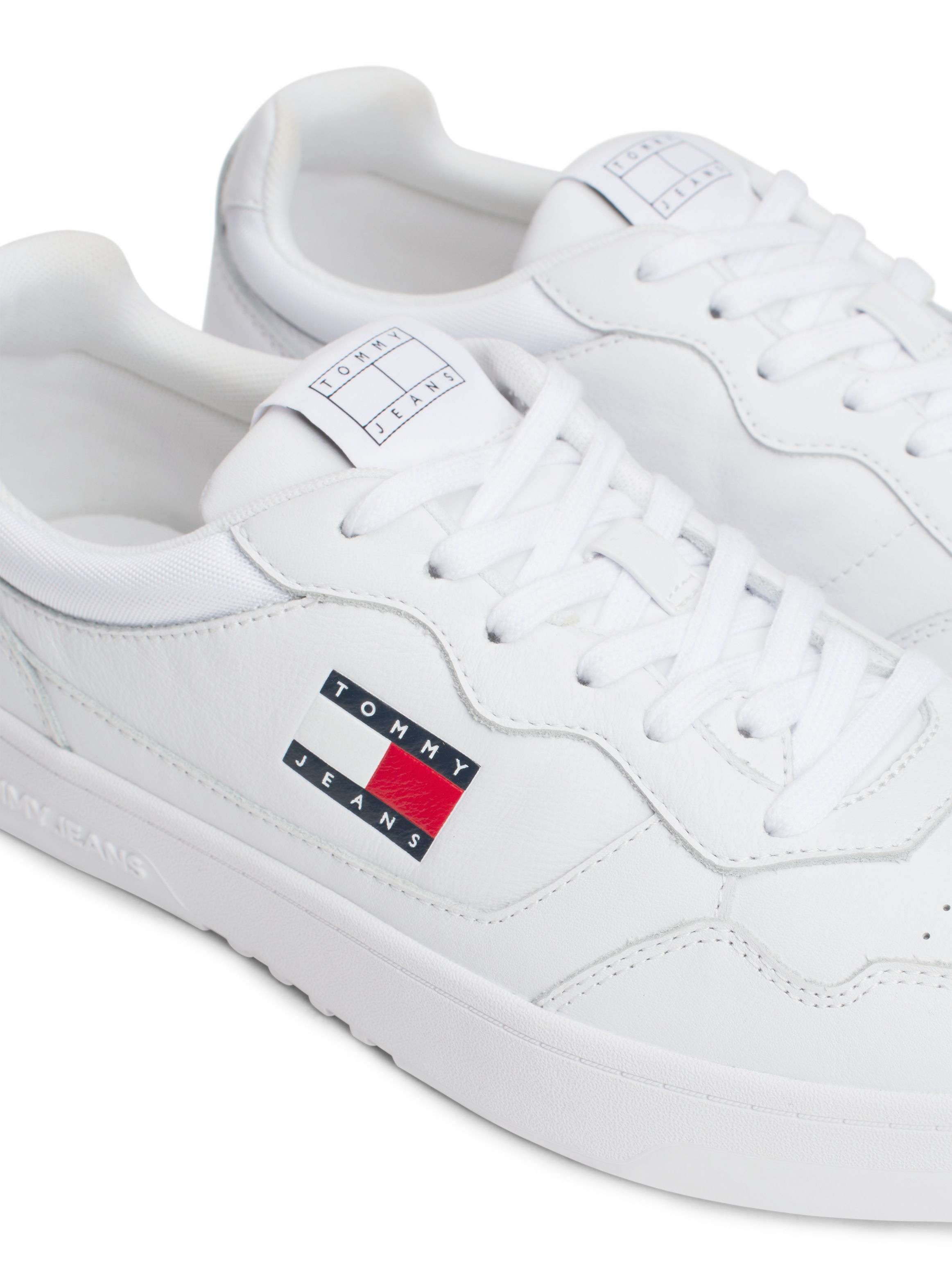 Tommy Jeans Sneaker »(NEW) TJM CUPSOLE LEATHER ESS«, Freizeitschuh, Halbschuh, Schnürschuh im Basket-Look