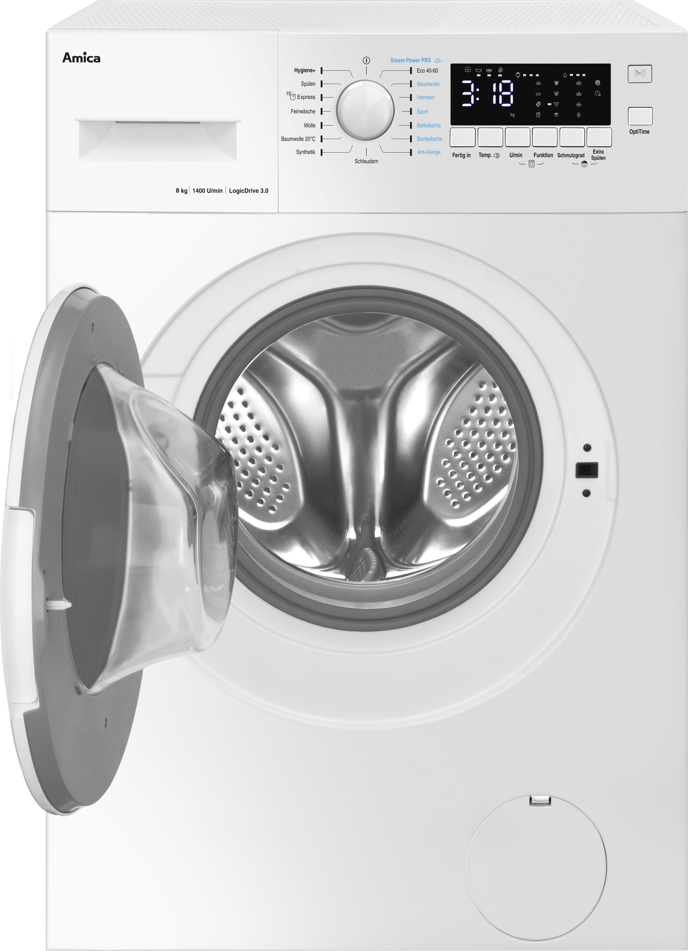 Amica Waschmaschine "WA 484 082" 8 kg 1400 U/min günstig online kaufen