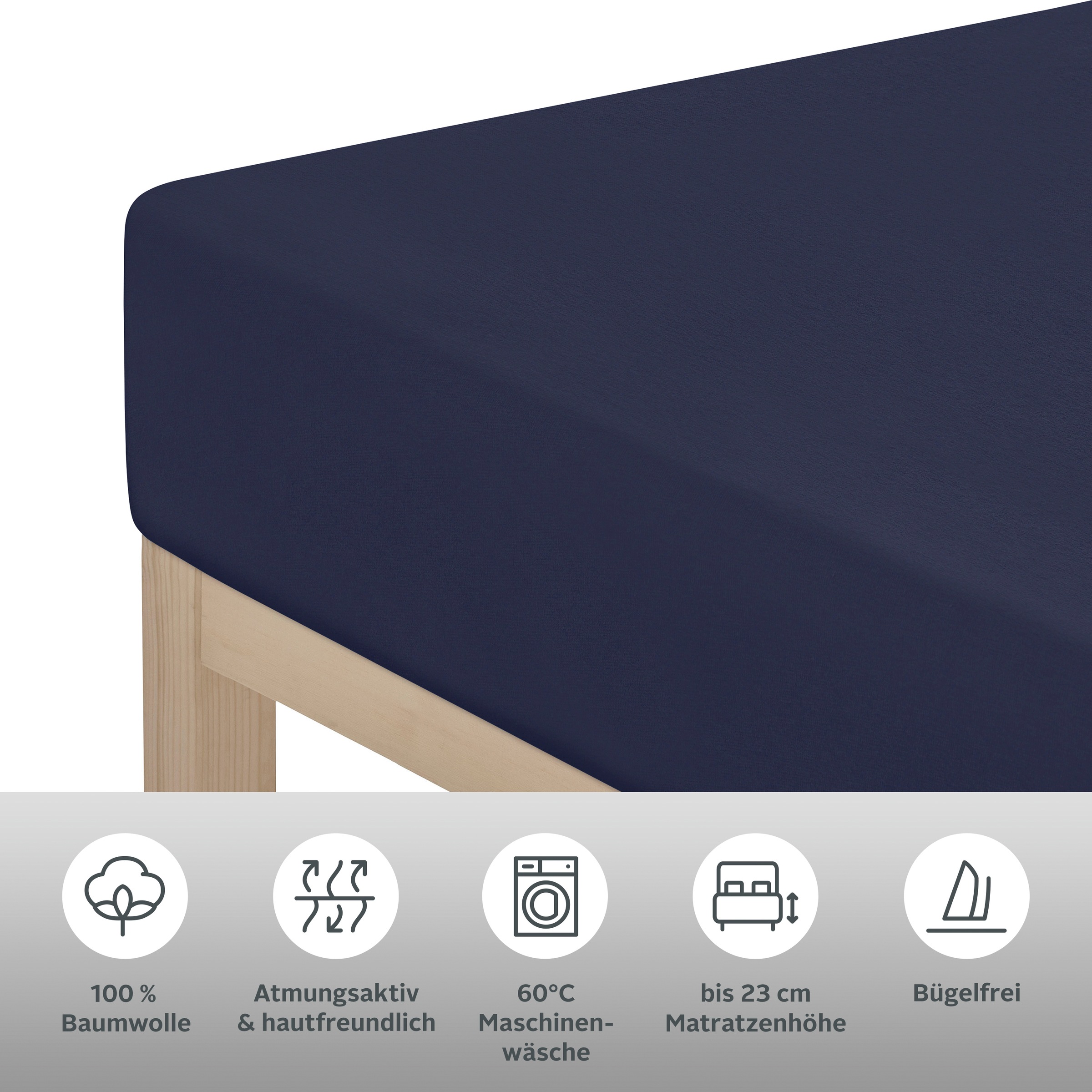 OTTO home Spannbettlaken "GRETA Jersey aus 100% Baumwolle, 150 g/m²" Premiu günstig online kaufen