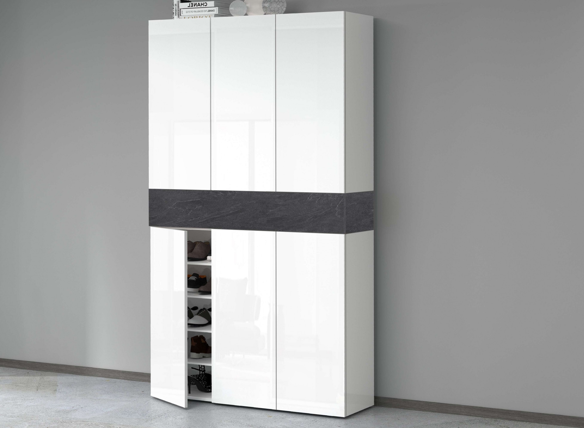 Home affaire Schuhschrank "Savona" Höhe 200cm, 12 Einlegeböden, 21 Fächer