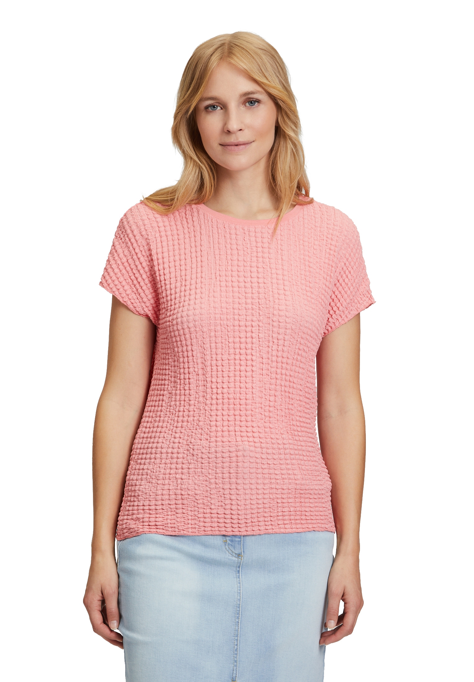 Betty Barclay Kurzarmshirt "Betty Barclay Strukturshirt mit U-Boot-Ausschni günstig online kaufen