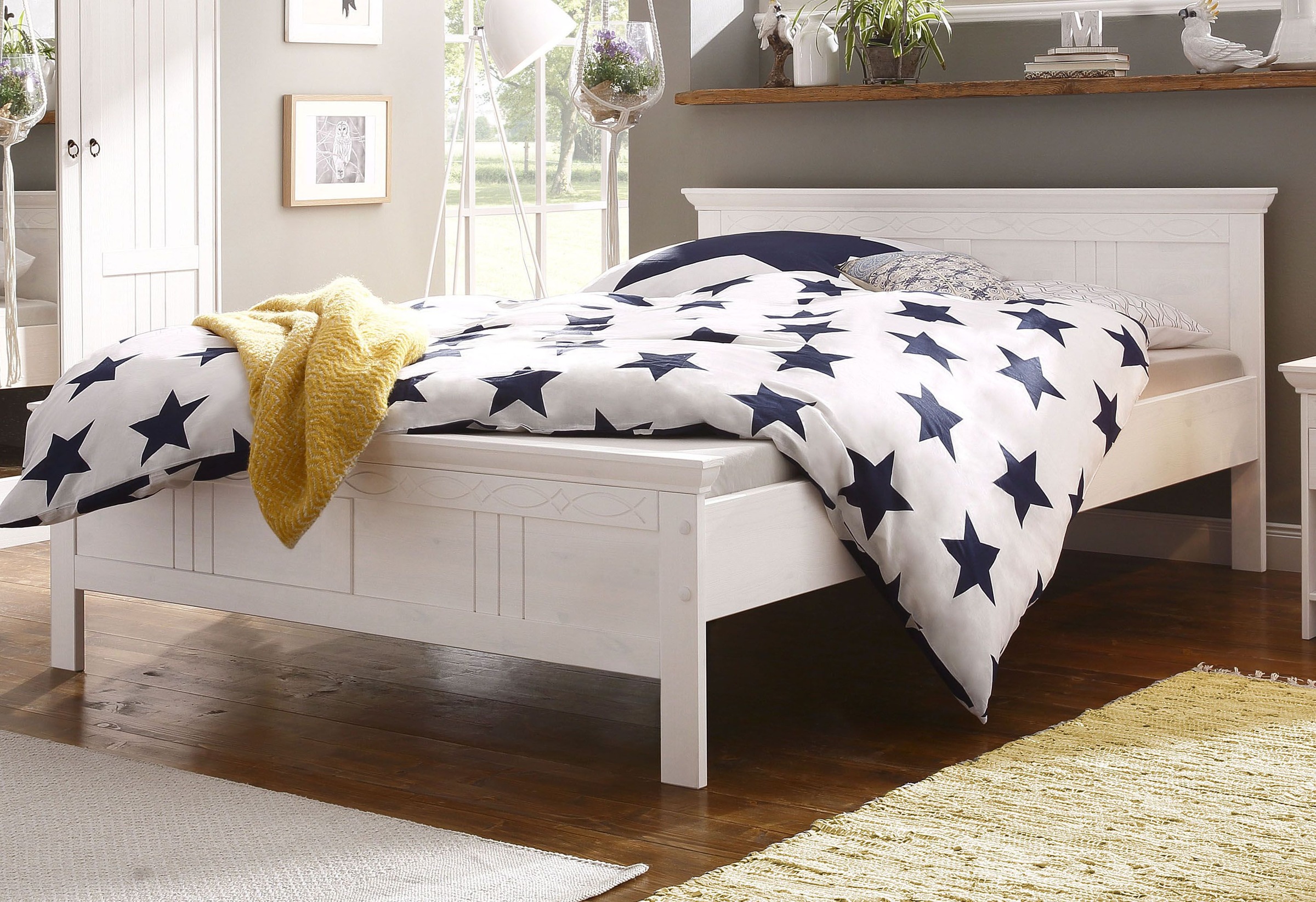 OTTO home Massivholzbett "Indra, TOPSELLER, Landhausstil, edles Design,zert günstig online kaufen