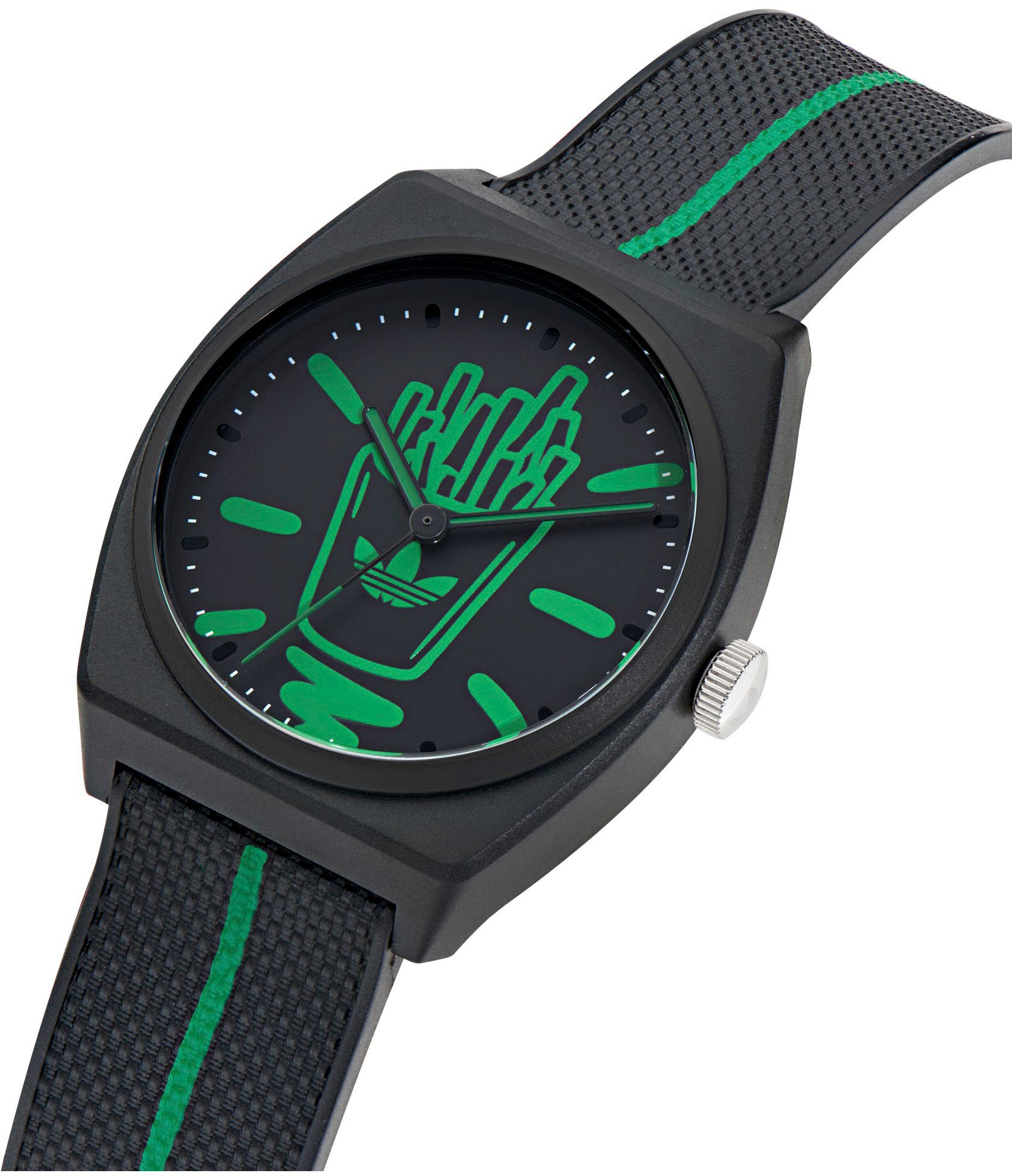 adidas Originals Quarzuhr »PROJECT TWO«, Armbanduhr, Herrenuhr, Damenuhr,Resinarmband,wasserabweisend bis 5 bar
