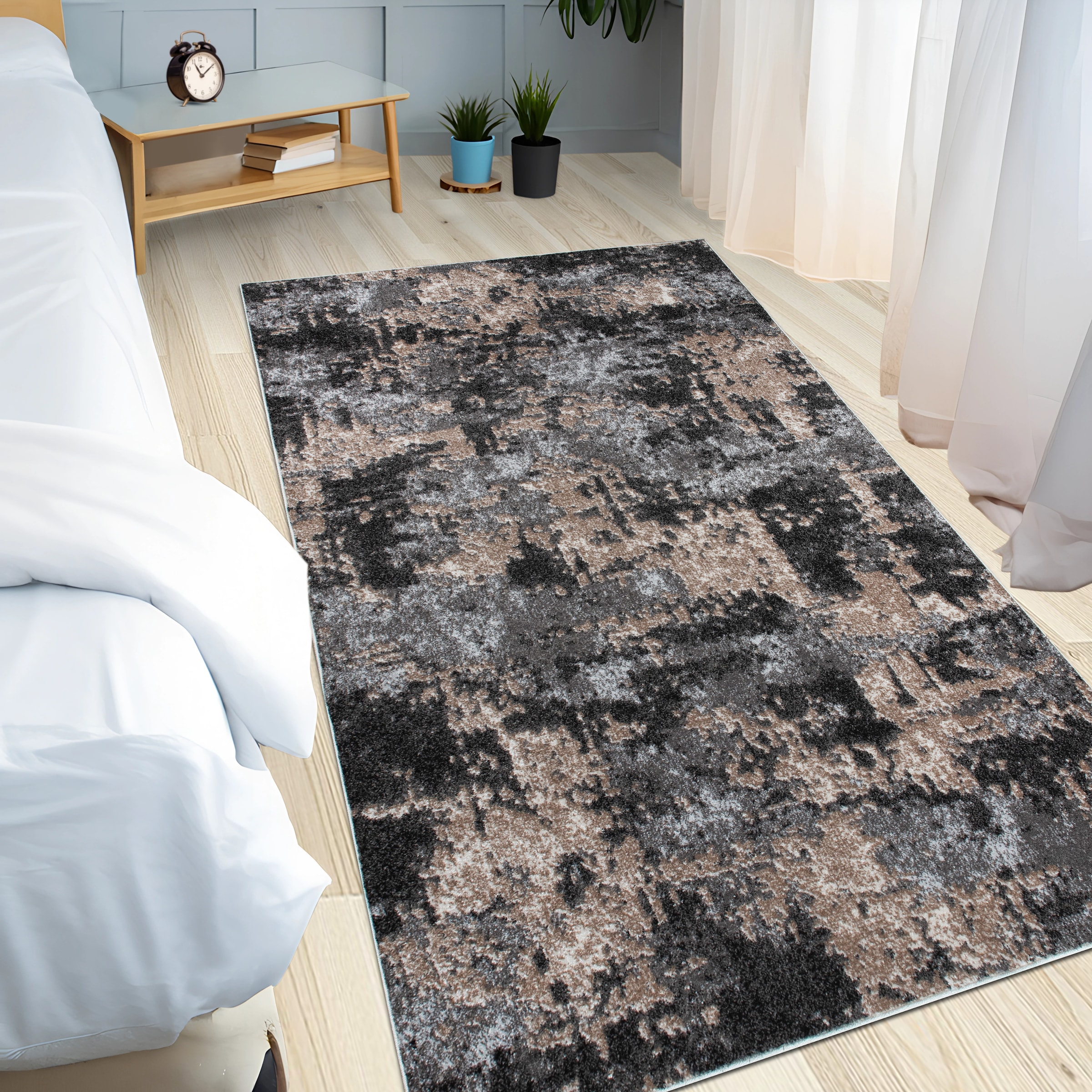 OTTO home Teppich »Janory, Marmor-Optik«, rechteckig, 9 mm Höhe, mit besonders weichem Flor, Kurzflor, modernes Design