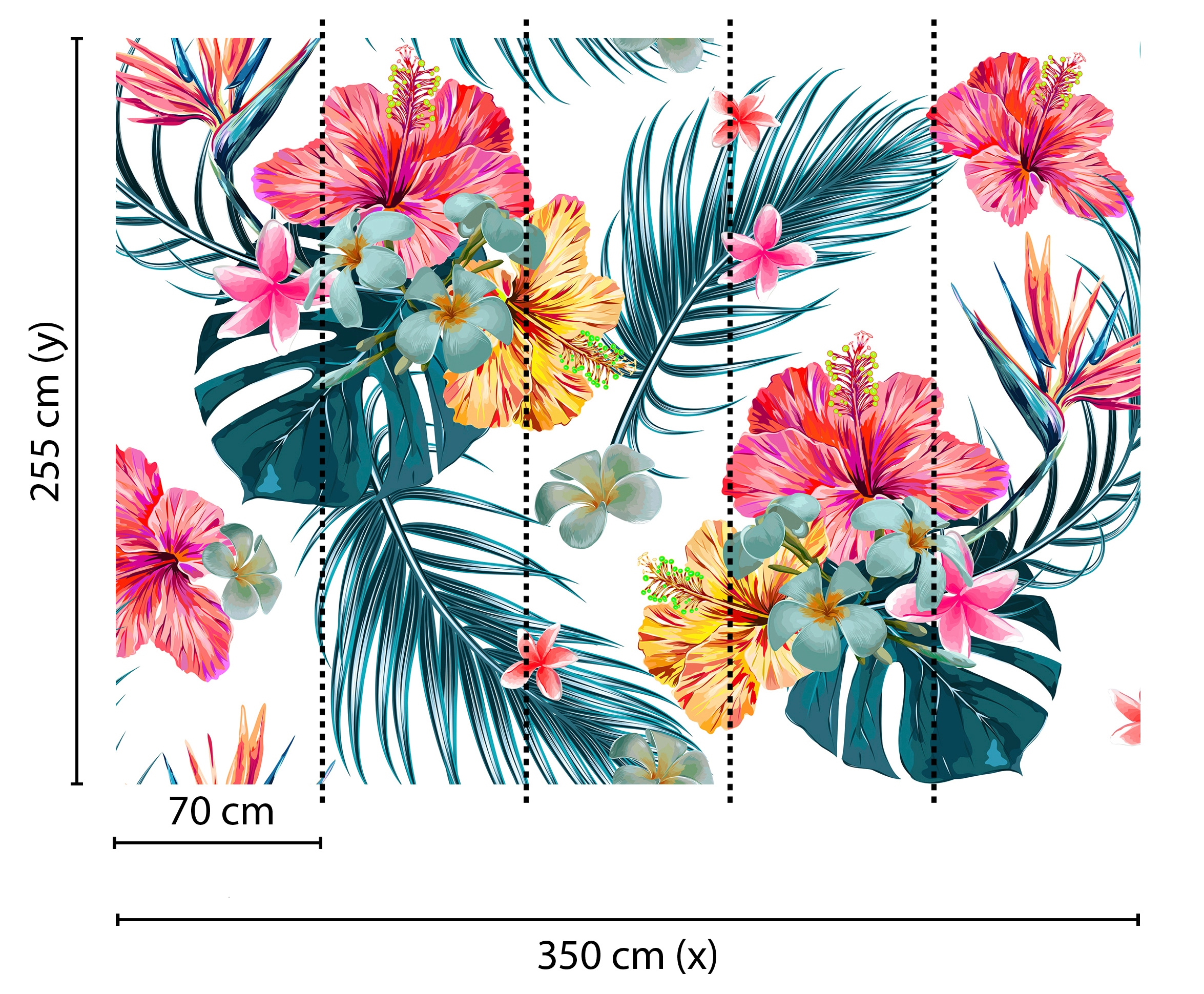 living walls Fototapete »Designwalls Tropical Art 1« glatt Vlies, Wand, Schräge, Decke
