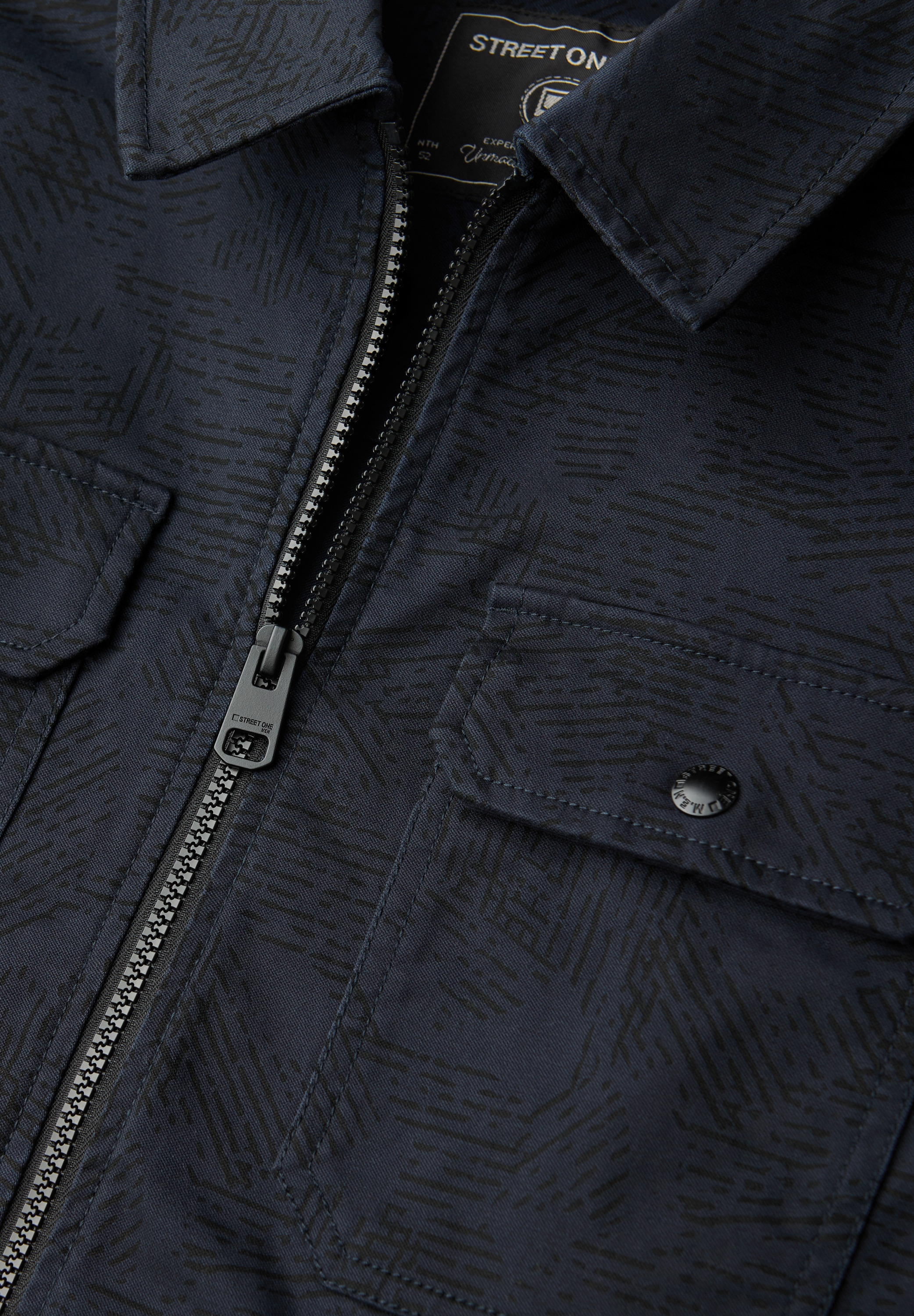 STREET ONE MEN Kurzjacke ohne Kapuze in washed Optik