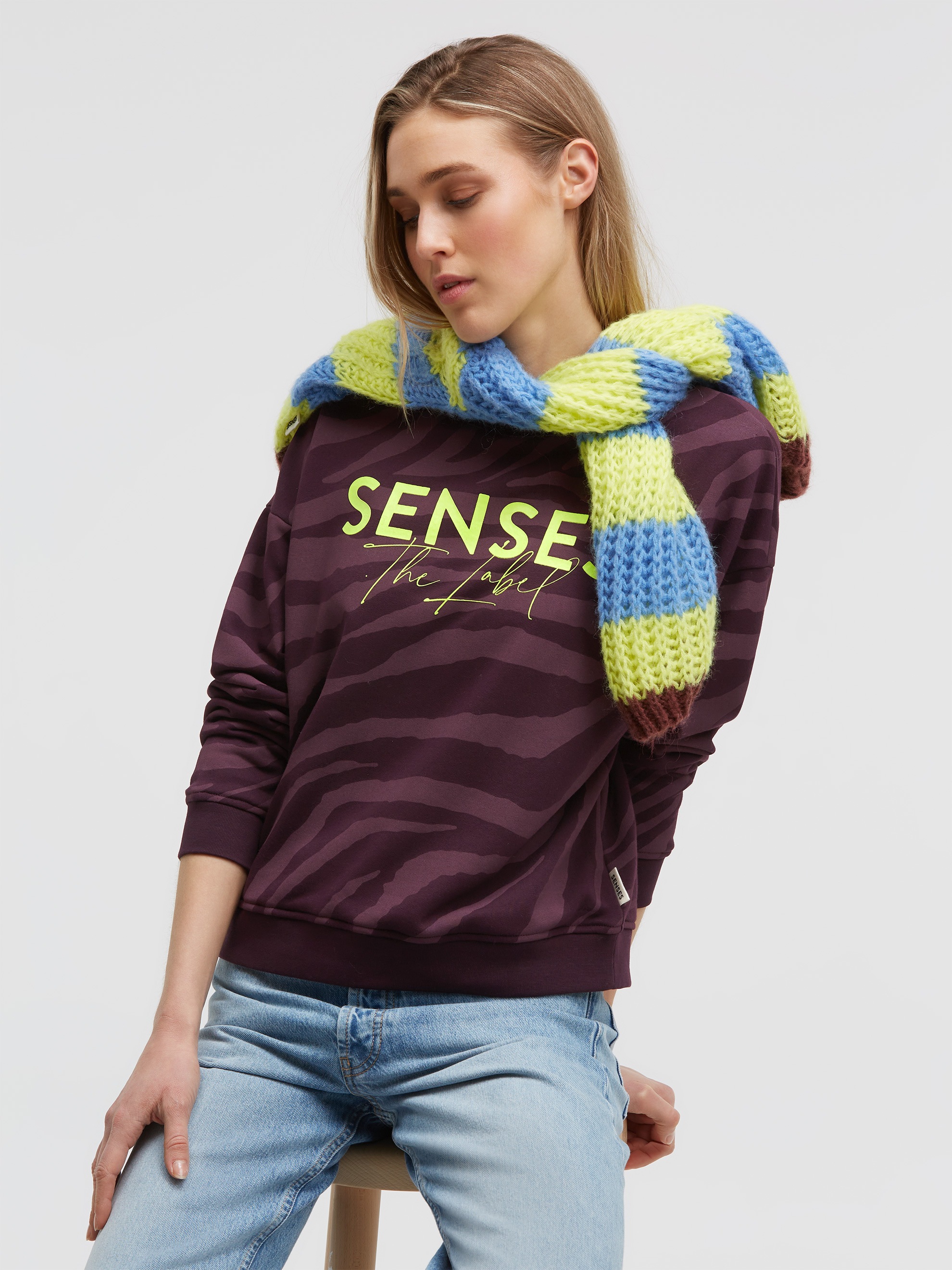SENSES.THE LABEL Sweater , mit überschnittener Schulter
