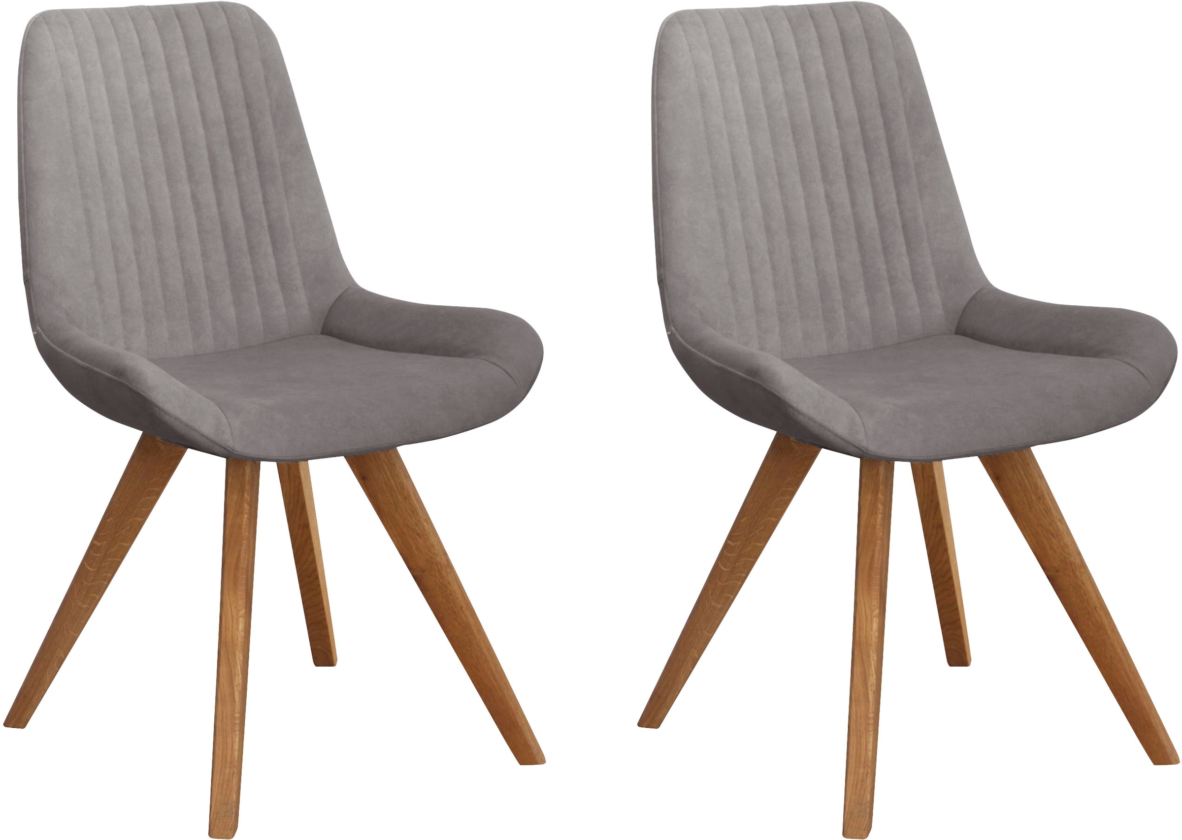 Home affaire Schalenstuhl "Bratislava" (Set) 2 Stk.Gestell Eiche massiv geö günstig online kaufen